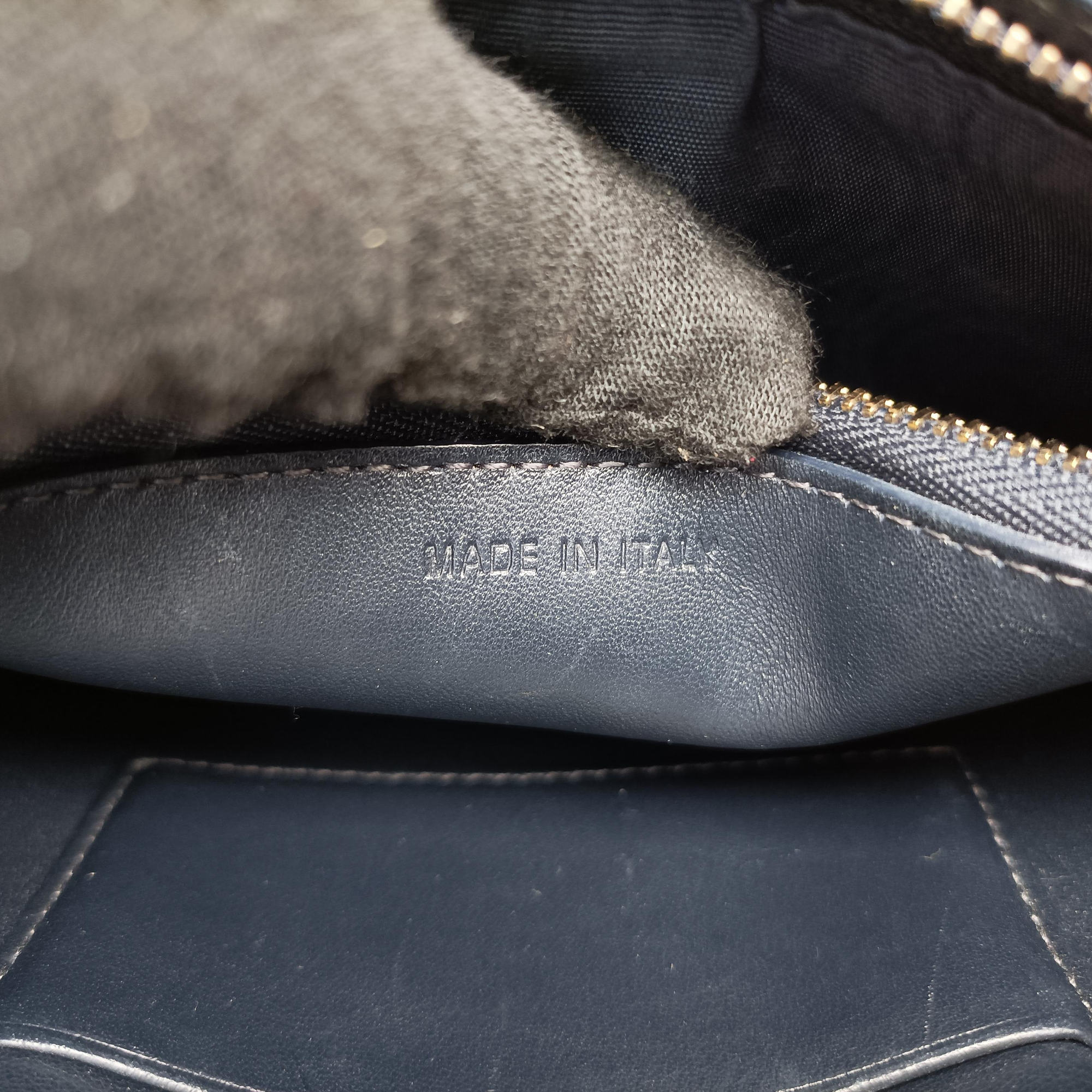 Pre-owned Christian Dior Saddle Navy×Gray Jacquard  bum bag/waist bag | stylenewstar