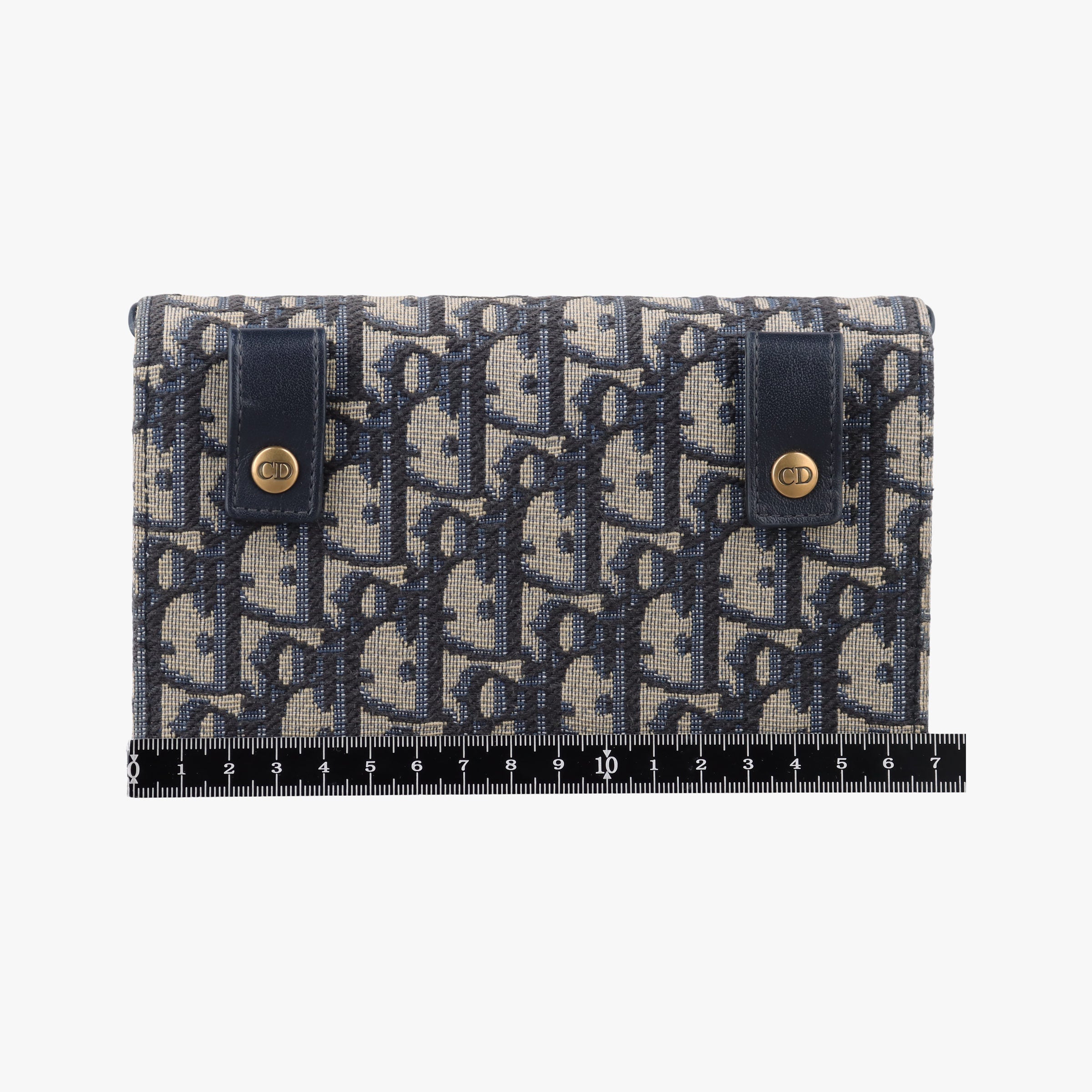 Pre-owned Christian Dior Saddle Navy×Gray Jacquard  bum bag/waist bag | stylenewstar