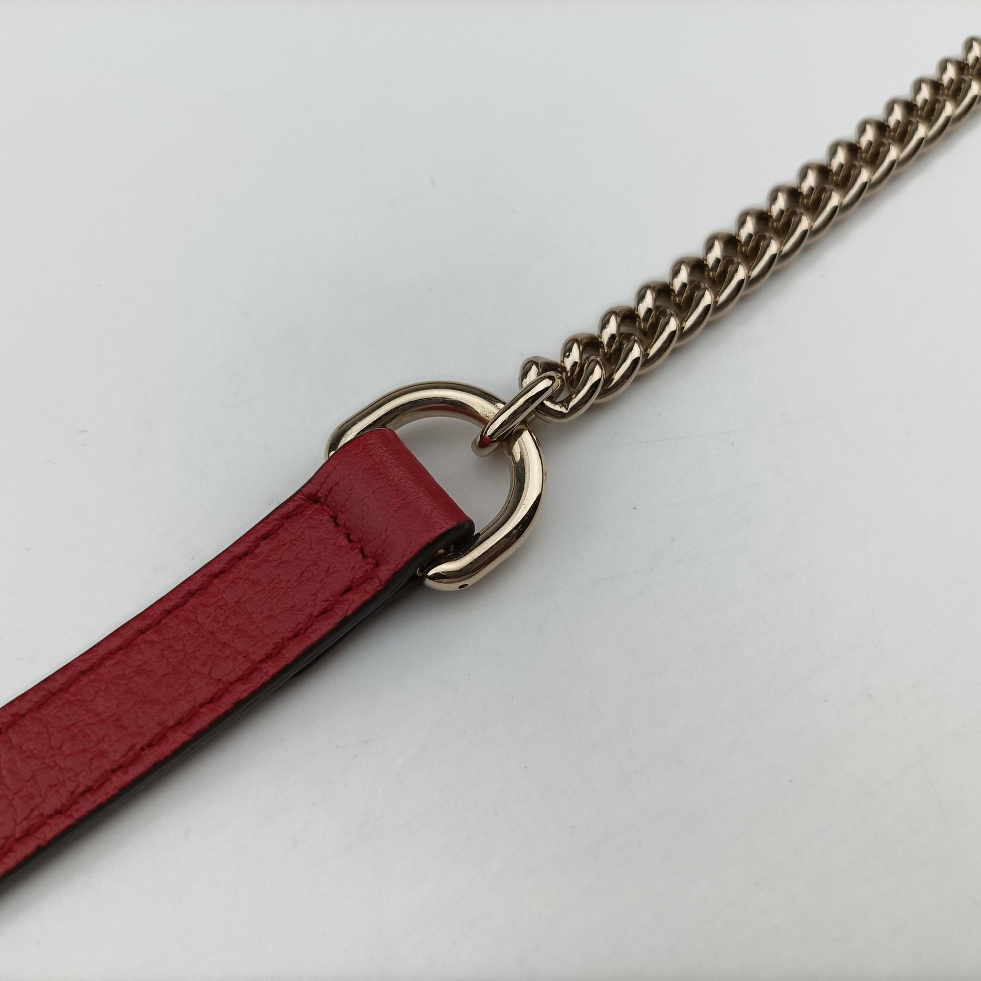 Pre-owned Gucci Interlocking G Red Leather 510304 shoulderbag | stylenewstar