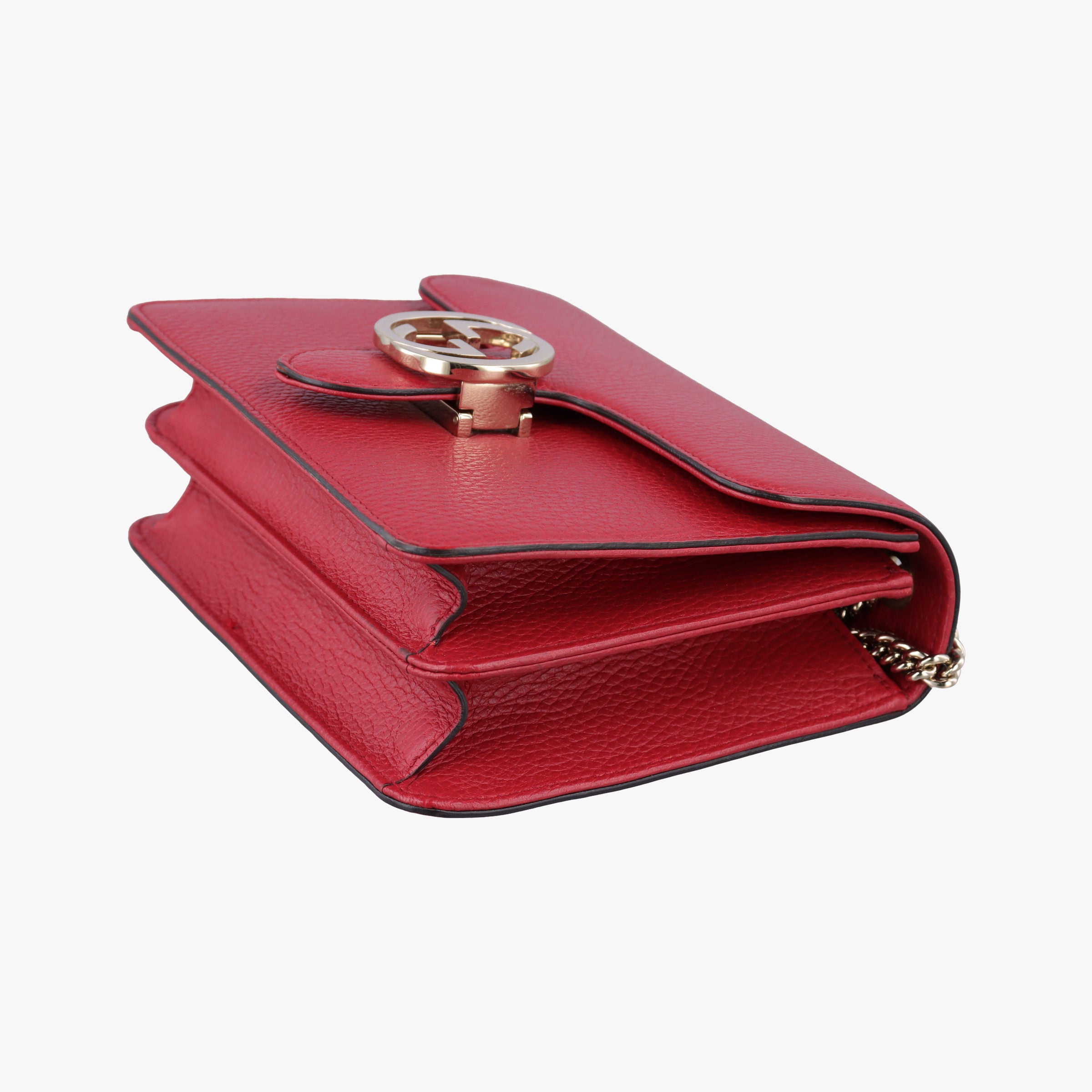 Pre-owned Gucci Interlocking G Red Leather 510304 shoulderbag | stylenewstar