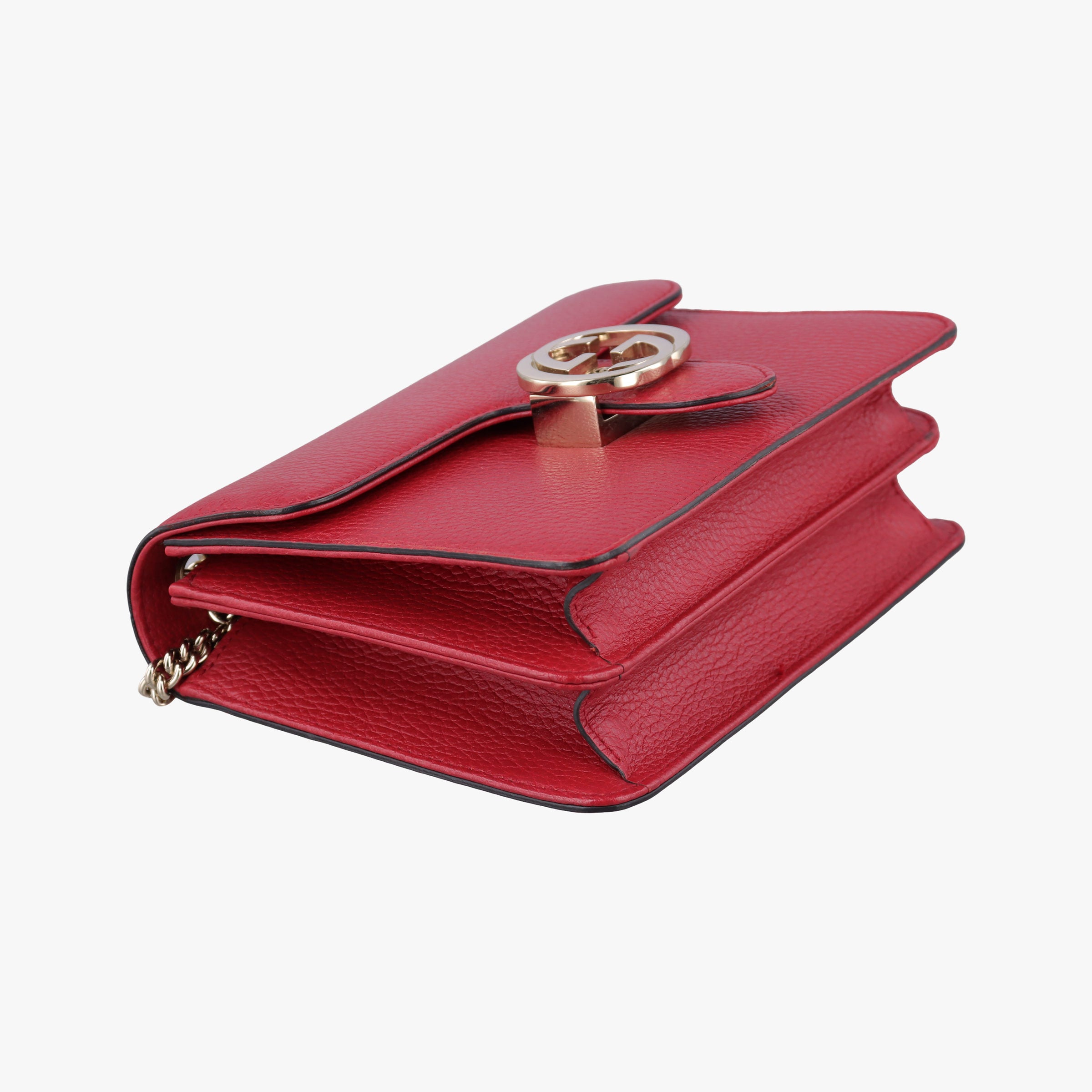 Pre-owned Gucci Interlocking G Red Leather 510304 shoulderbag | stylenewstar