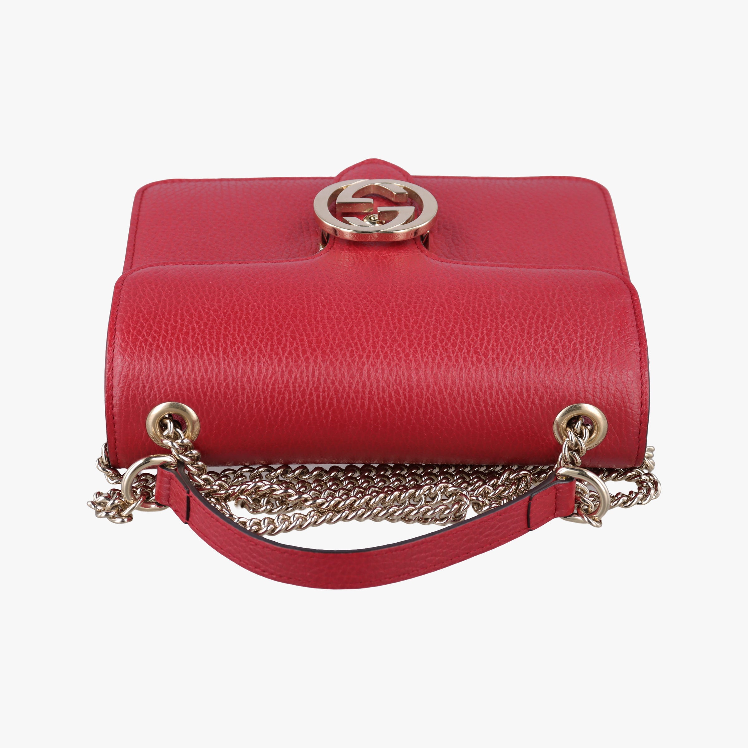 Pre-owned Gucci Interlocking G Red Leather 510304 shoulderbag | stylenewstar