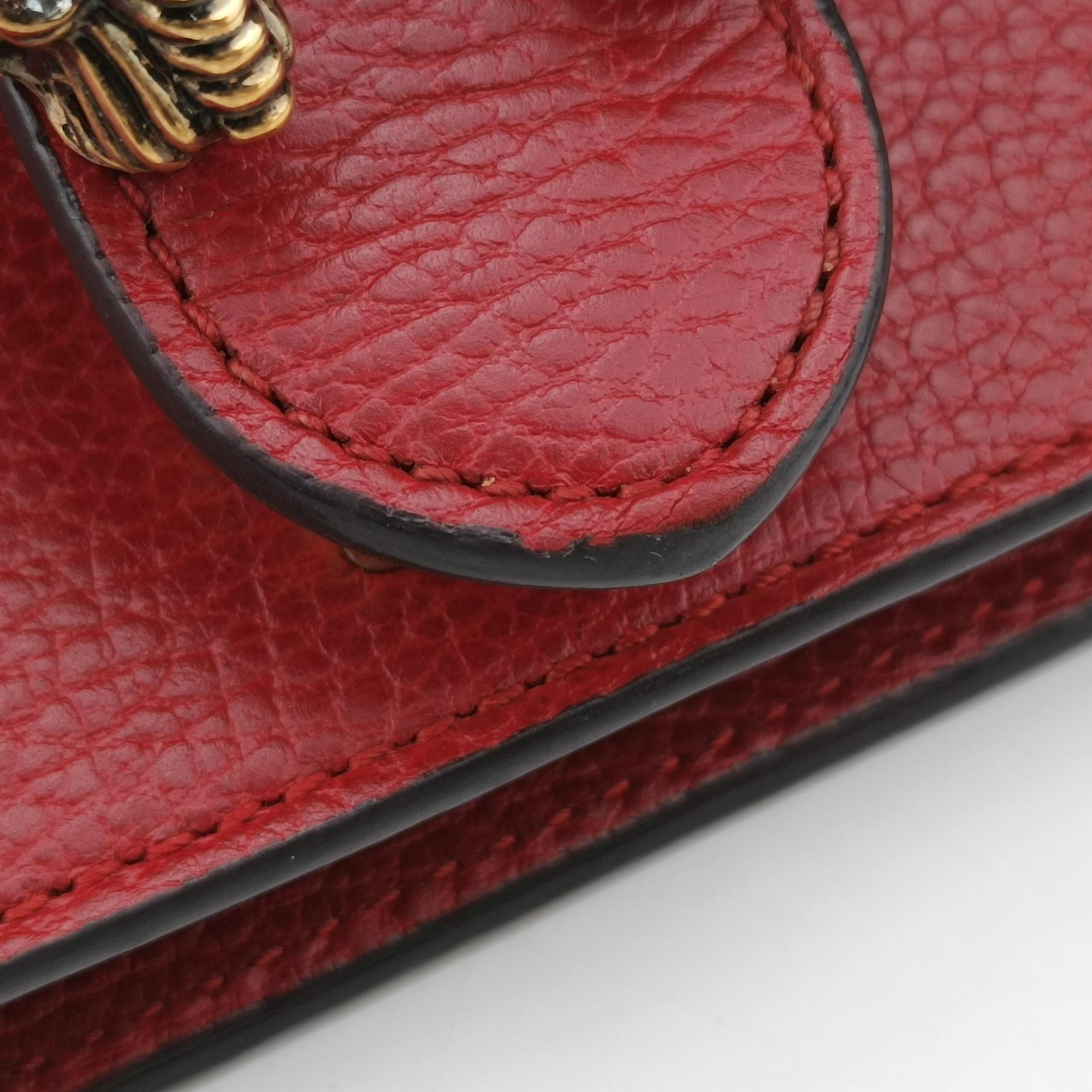 Secondhand Gucci Dionysus Red Leather 400249 shoulderbag | stylenewstar