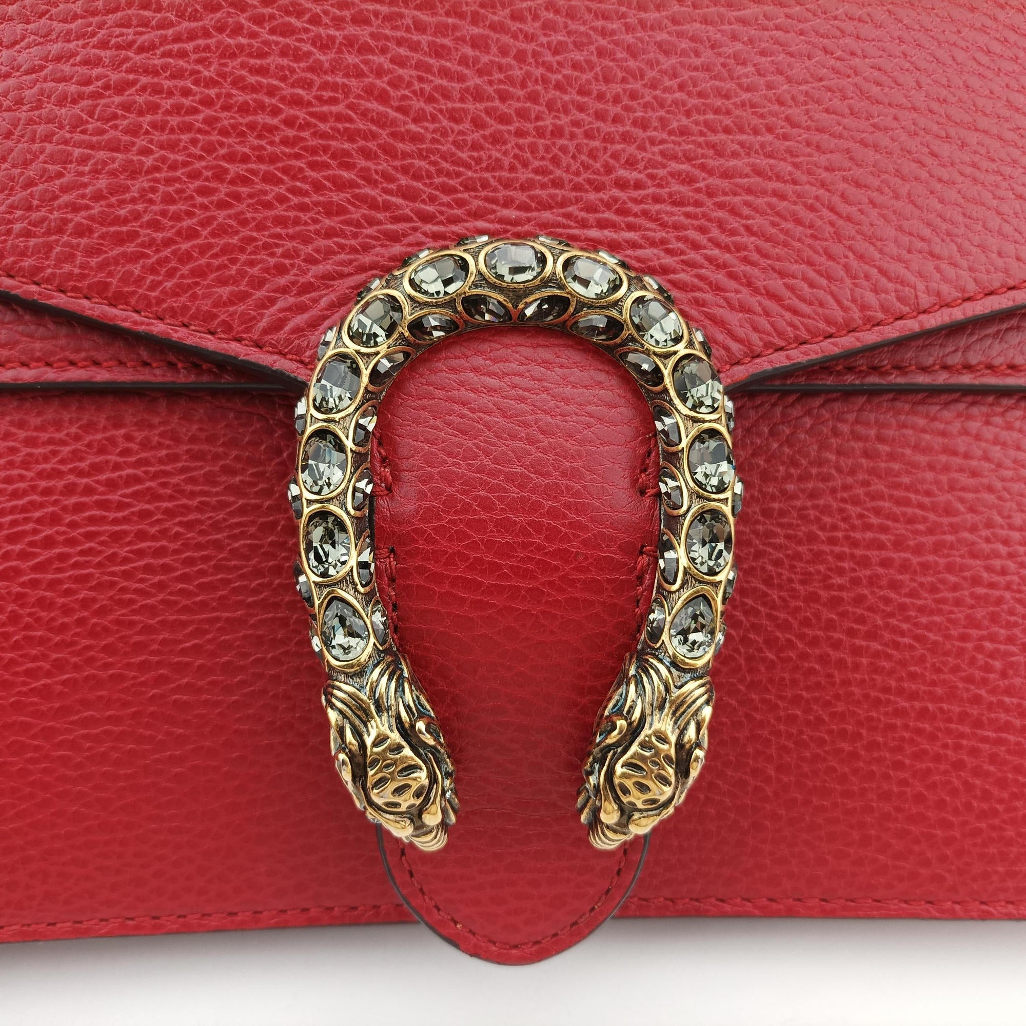 Secondhand Gucci Dionysus Red Leather 400249 shoulderbag | stylenewstar