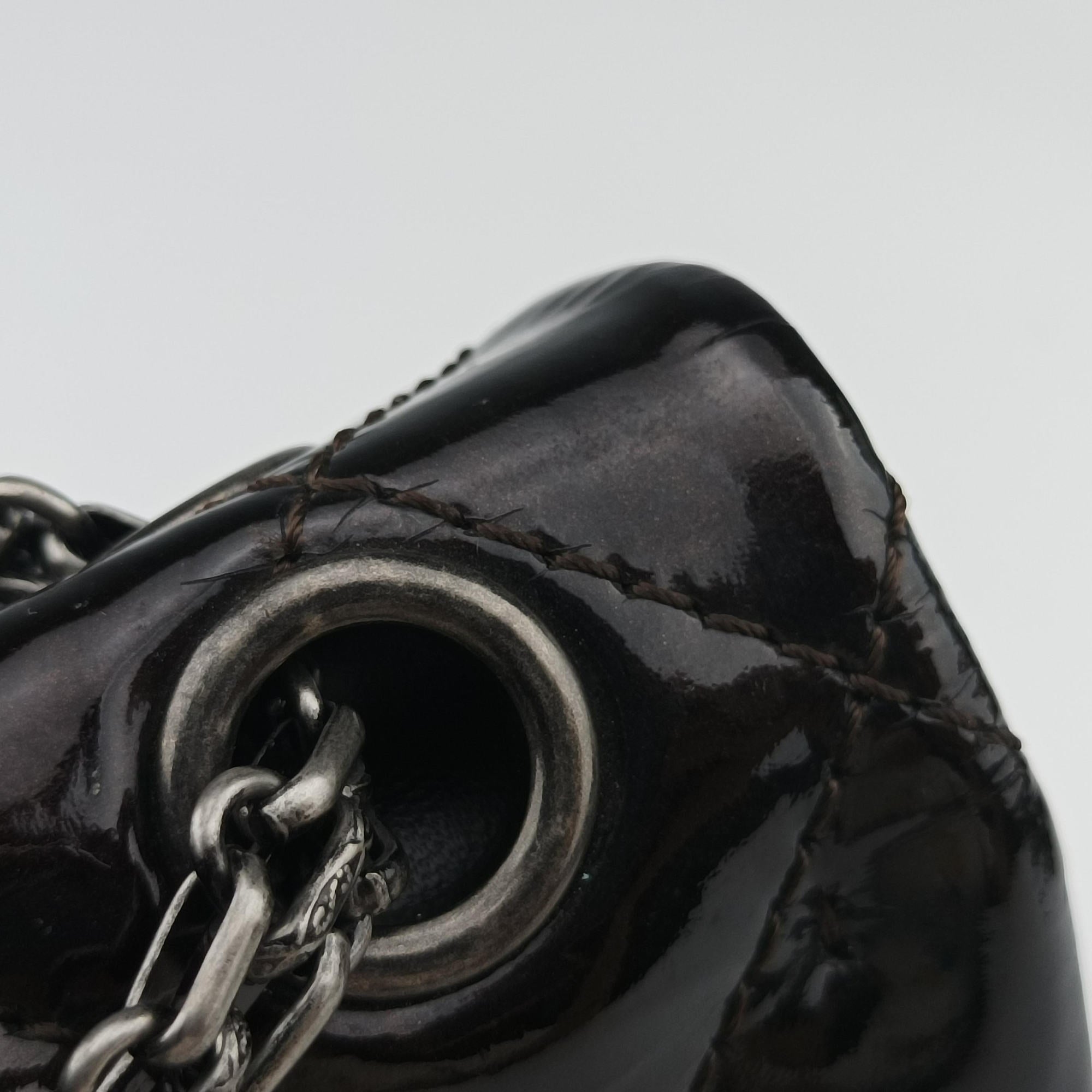 Vintage Chanel 2.55 double flap Matelasse Burgundy Patent Leather A37587 shoulderbag | stylenewstar