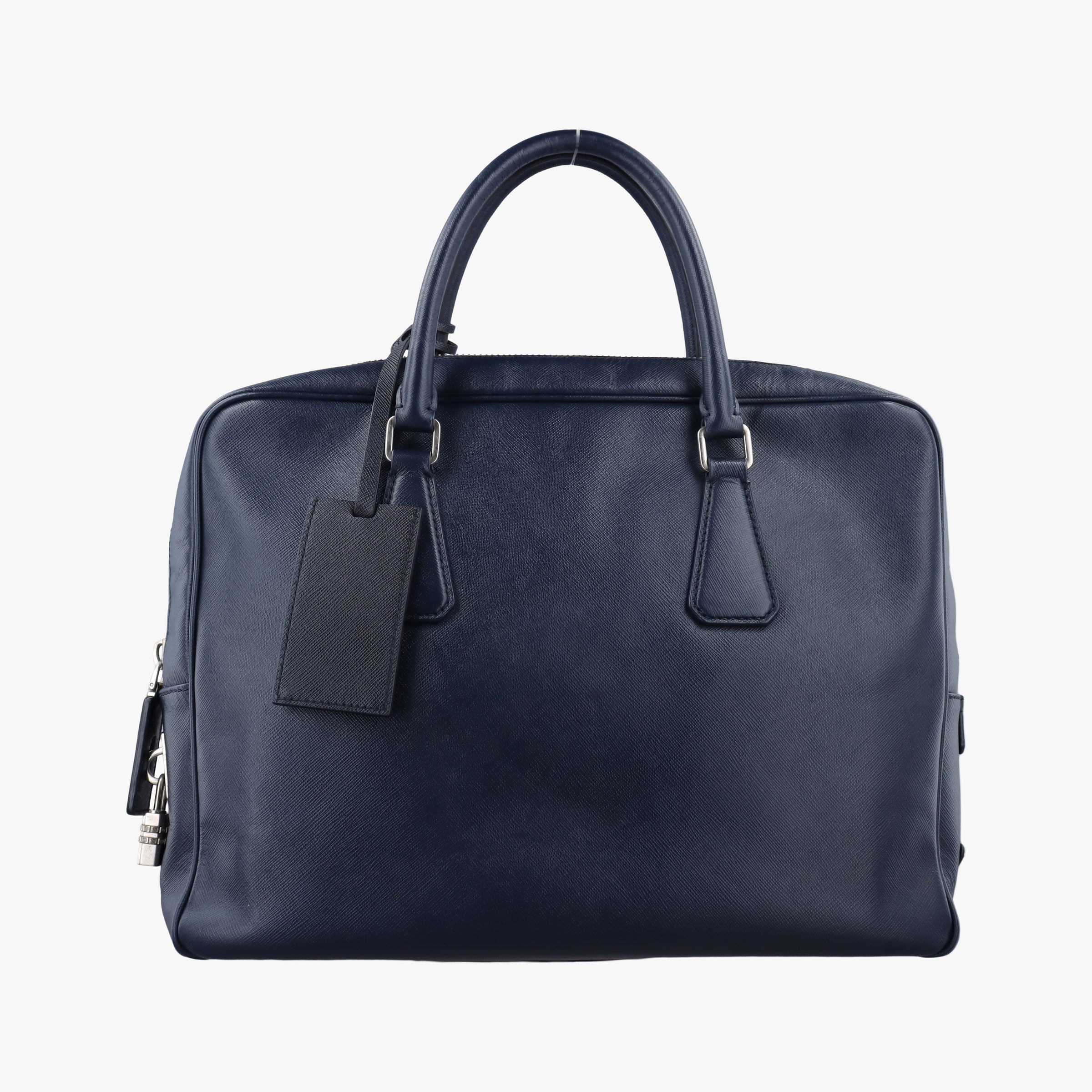 Vintage Prada Briefcase Navy SAFFIANO Leather VS305M handbag | stylenewstar
