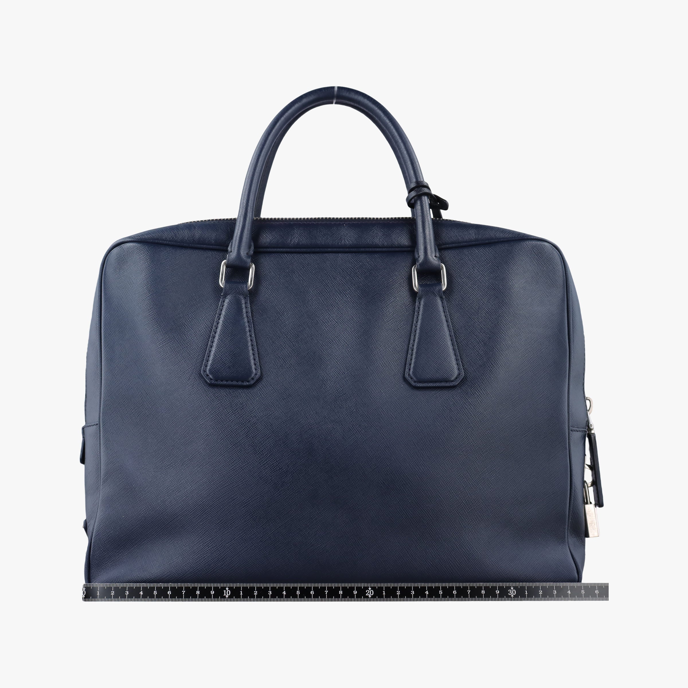 Vintage Prada Briefcase Navy SAFFIANO Leather VS305M handbag | stylenewstar