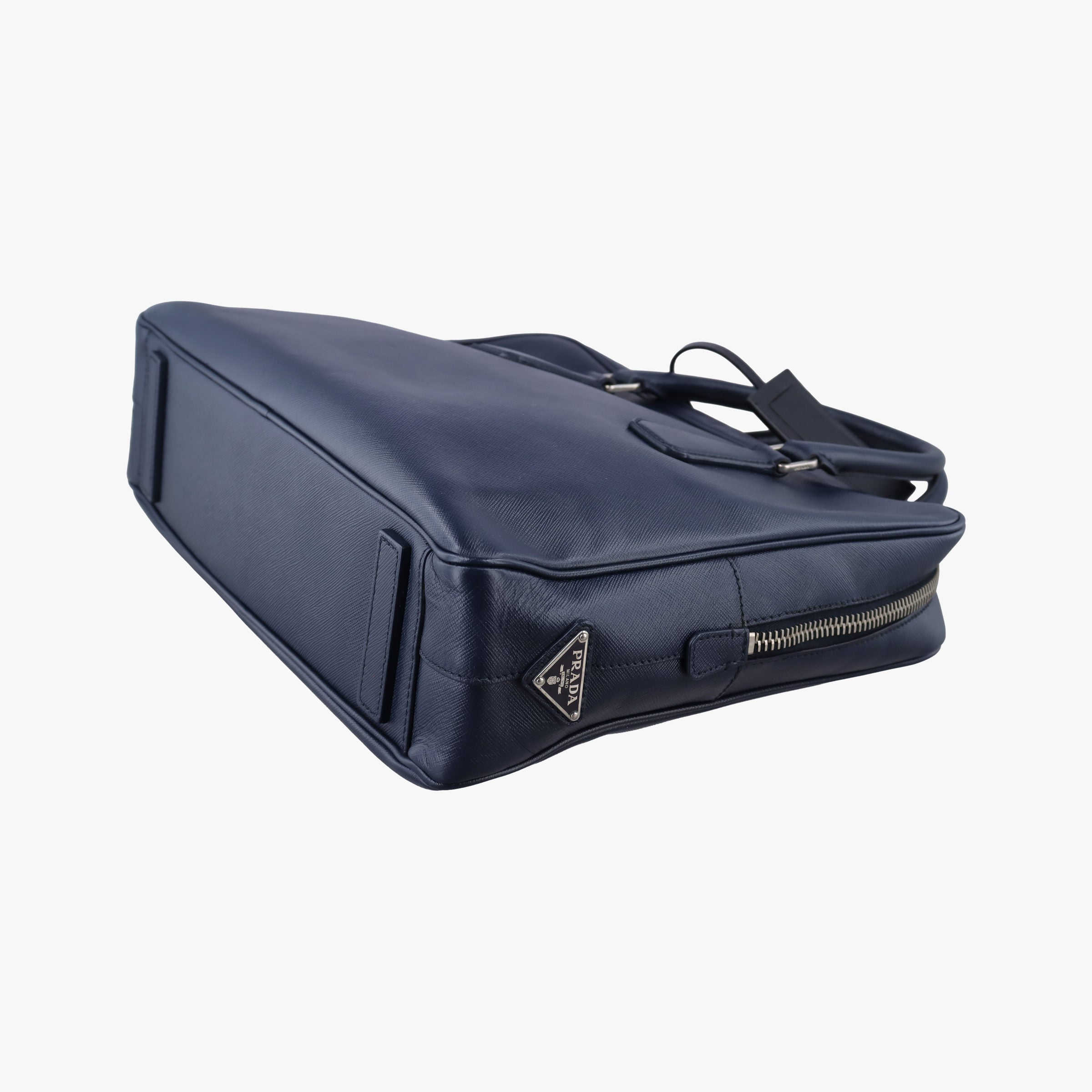 Vintage Prada Briefcase Navy SAFFIANO Leather VS305M handbag | stylenewstar