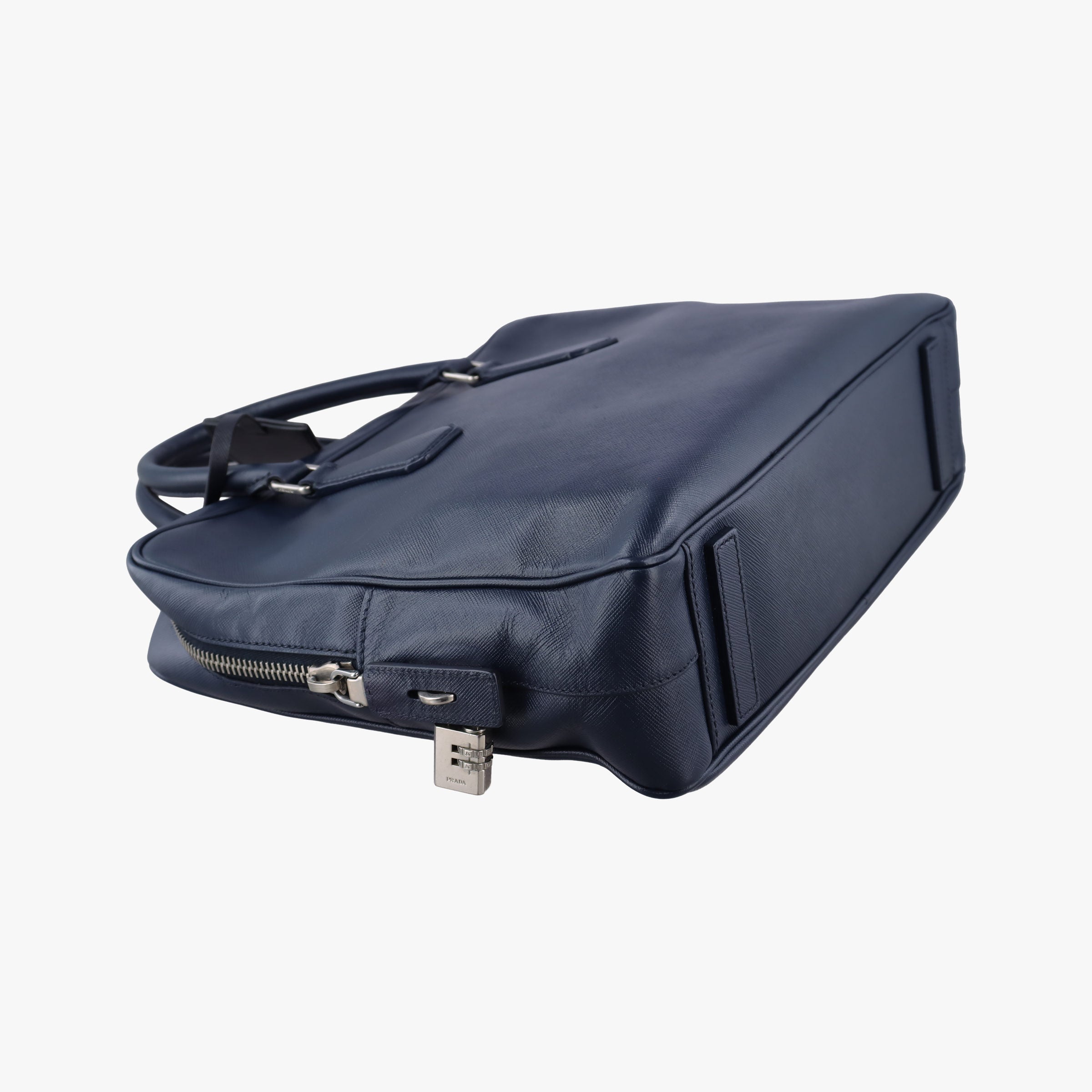 Vintage Prada Briefcase Navy SAFFIANO Leather VS305M handbag | stylenewstar