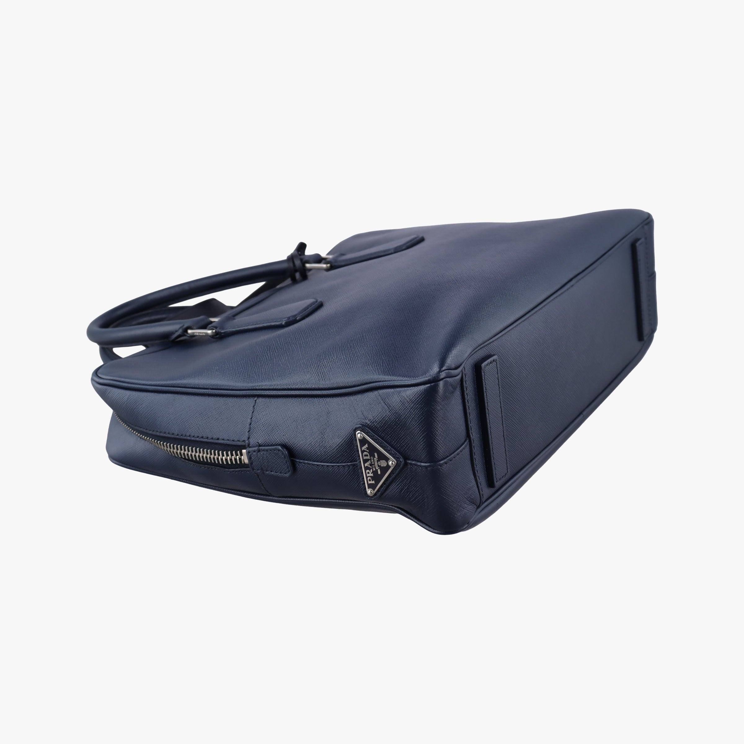 Vintage Prada Briefcase Navy SAFFIANO Leather VS305M handbag | stylenewstar