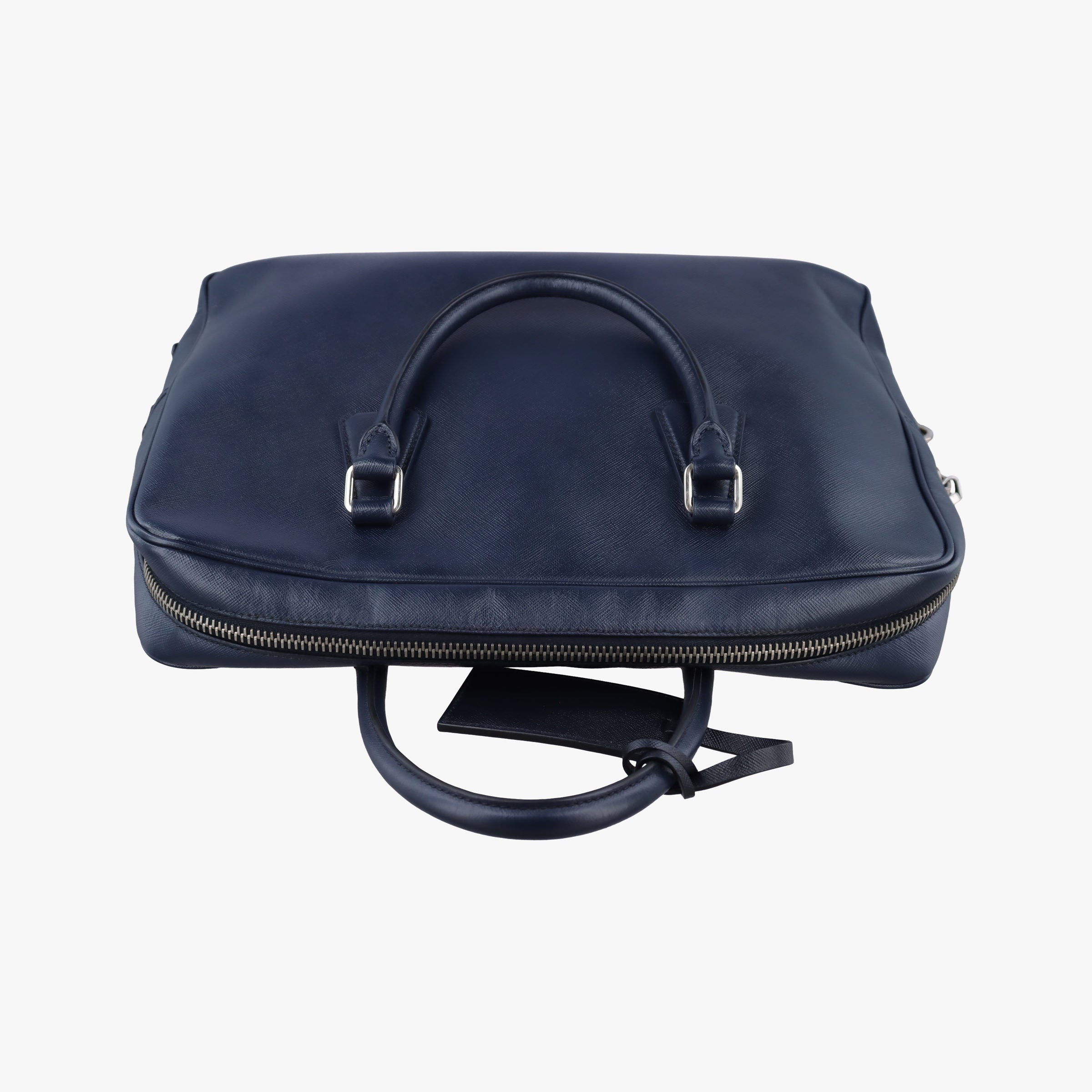 Vintage Prada Briefcase Navy SAFFIANO Leather VS305M handbag | stylenewstar