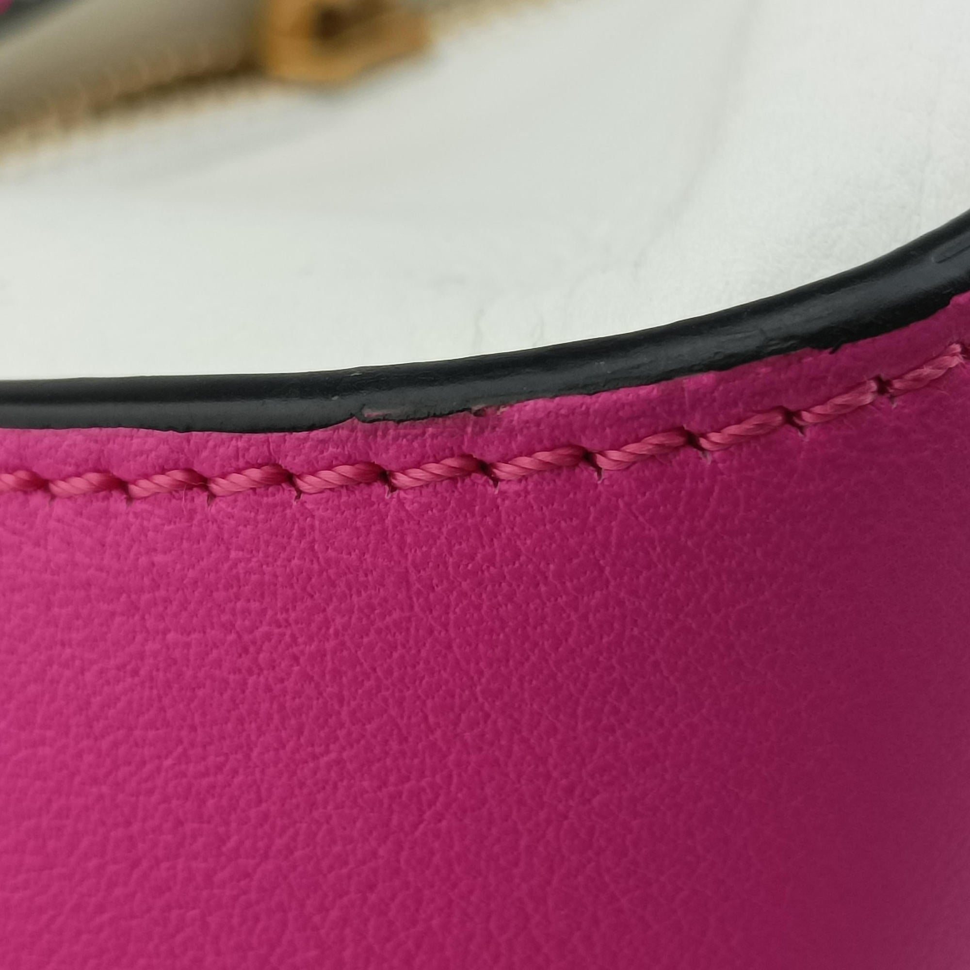 Pre-owned Loewe Hammock Rose×white Leather  shoulderbag | stylenewstar