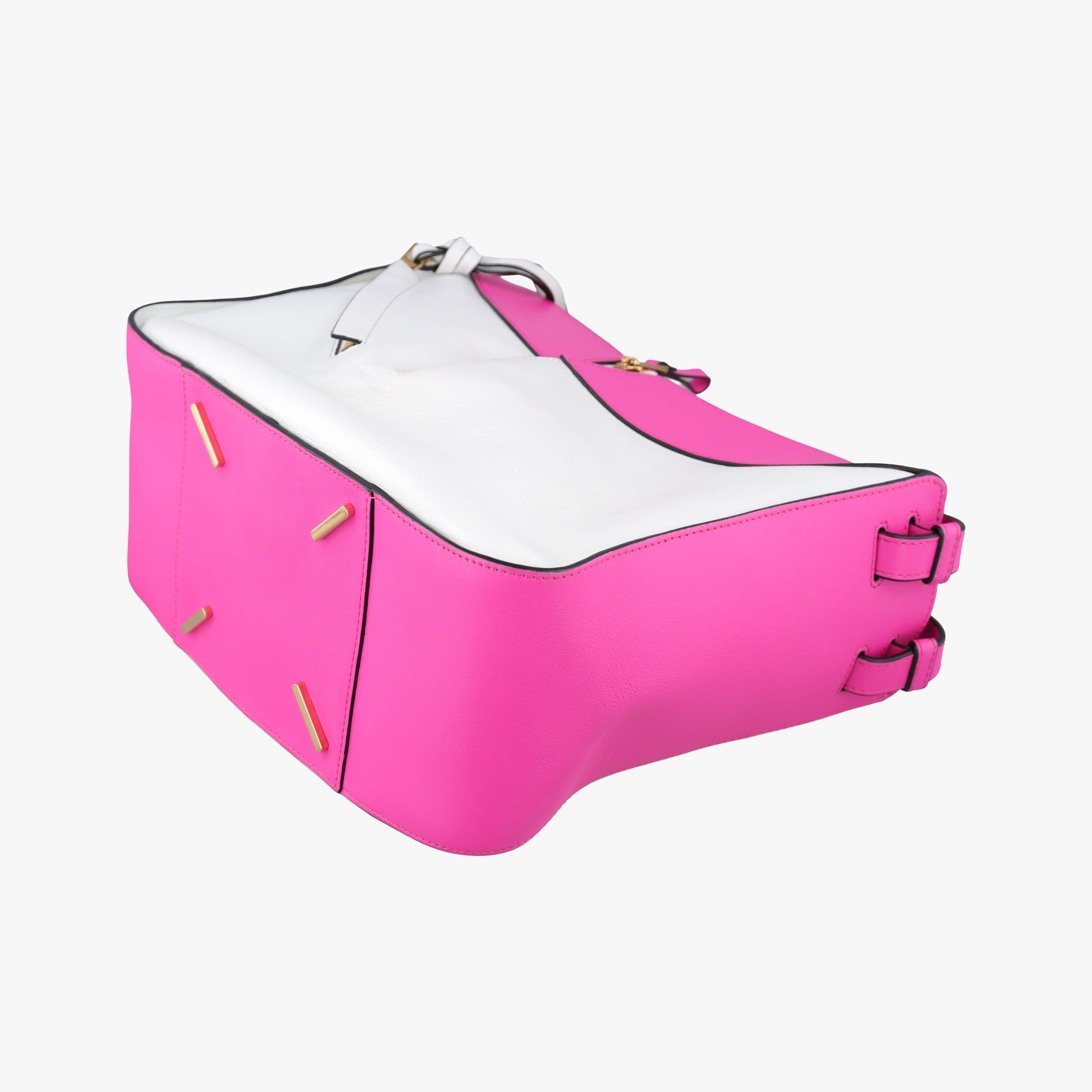 Pre-owned Loewe Hammock Rose×white Leather  shoulderbag | stylenewstar