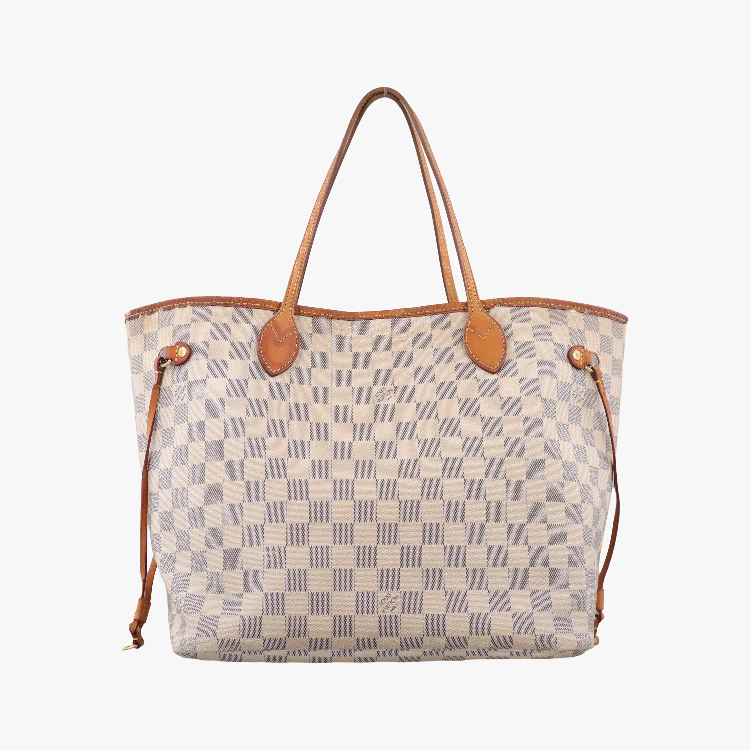 Pre-owned Louis Vuitton Neverfull MM Azur Damier Canvas N51107 handbag | stylenewstar