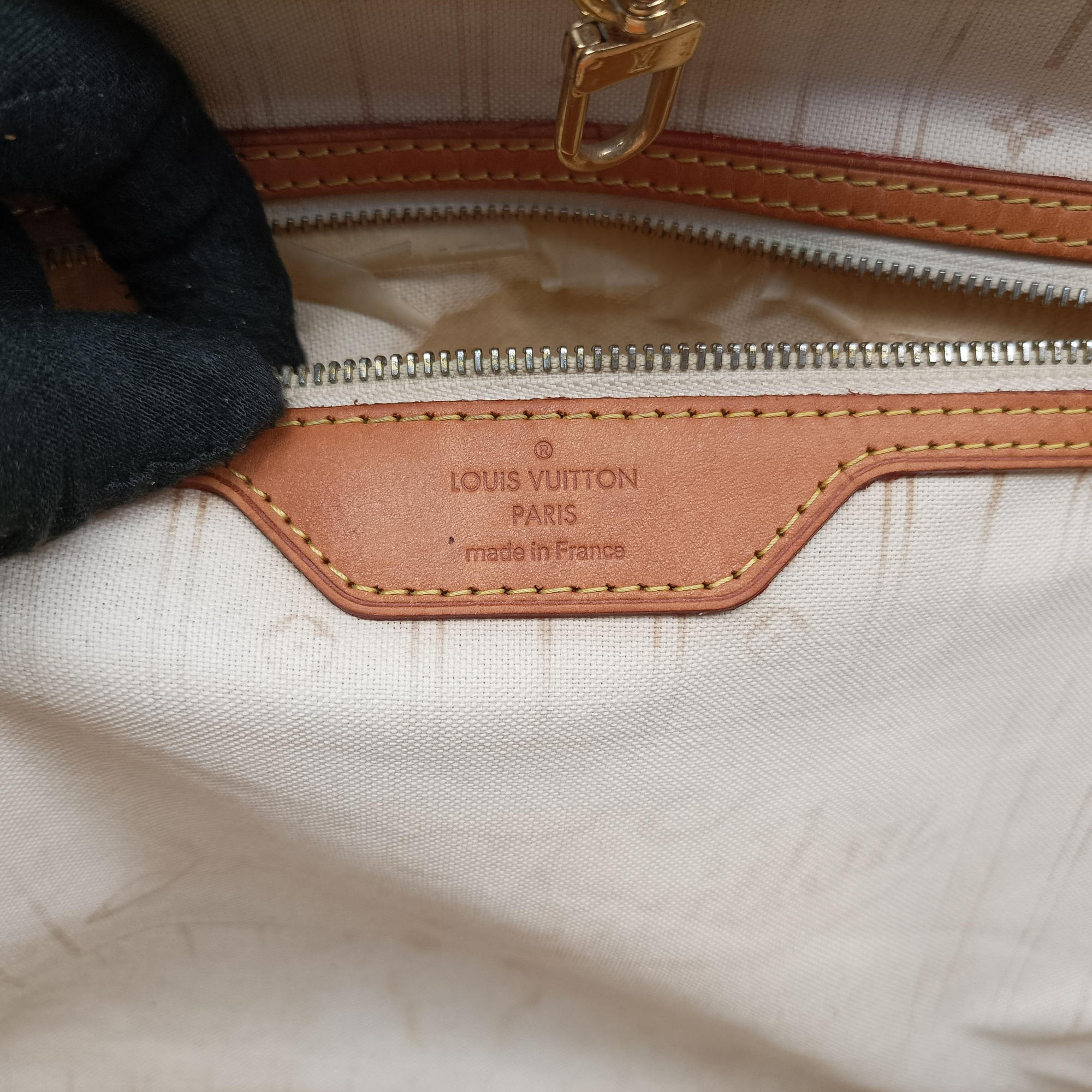 Pre-owned Louis Vuitton Neverfull MM Azur Damier Canvas N51107 handbag | stylenewstar