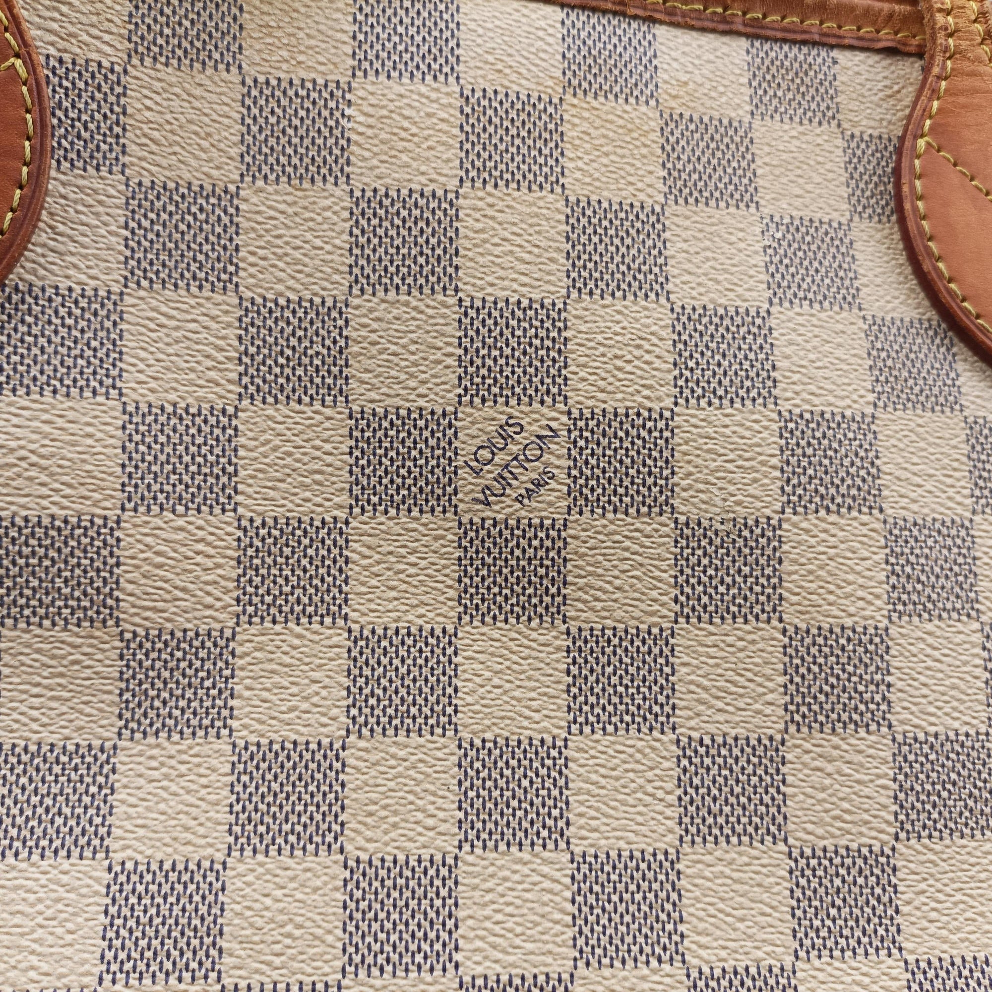 Pre-owned Louis Vuitton Neverfull MM Azur Damier Canvas N51107 handbag | stylenewstar
