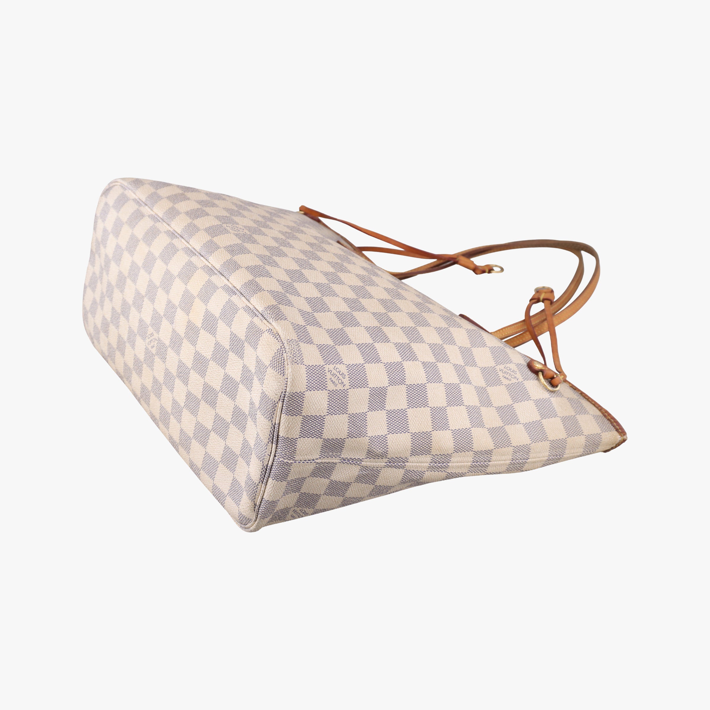 Pre-owned Louis Vuitton Neverfull MM Azur Damier Canvas N51107 handbag | stylenewstar