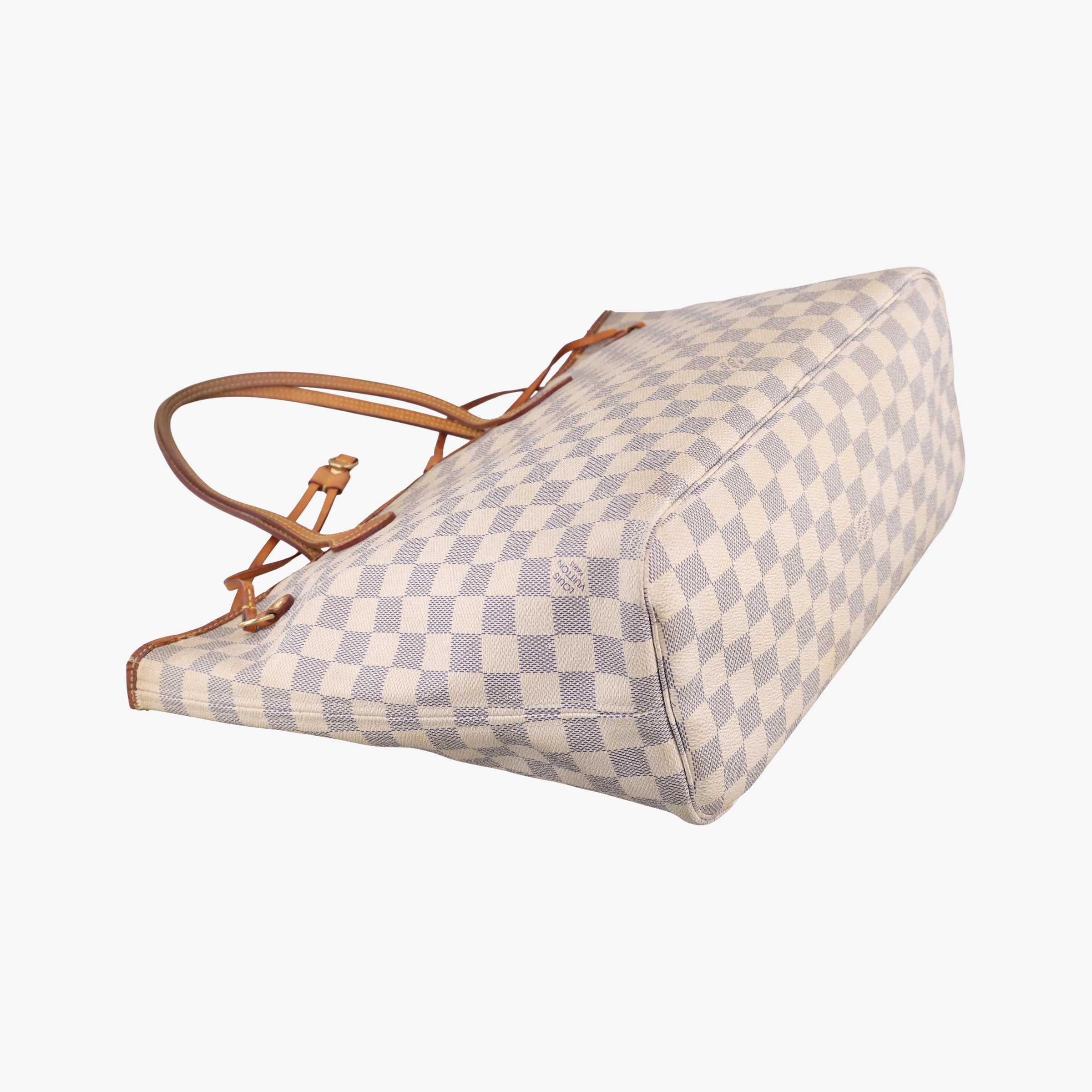 Pre-owned Louis Vuitton Neverfull MM Azur Damier Canvas N51107 handbag | stylenewstar