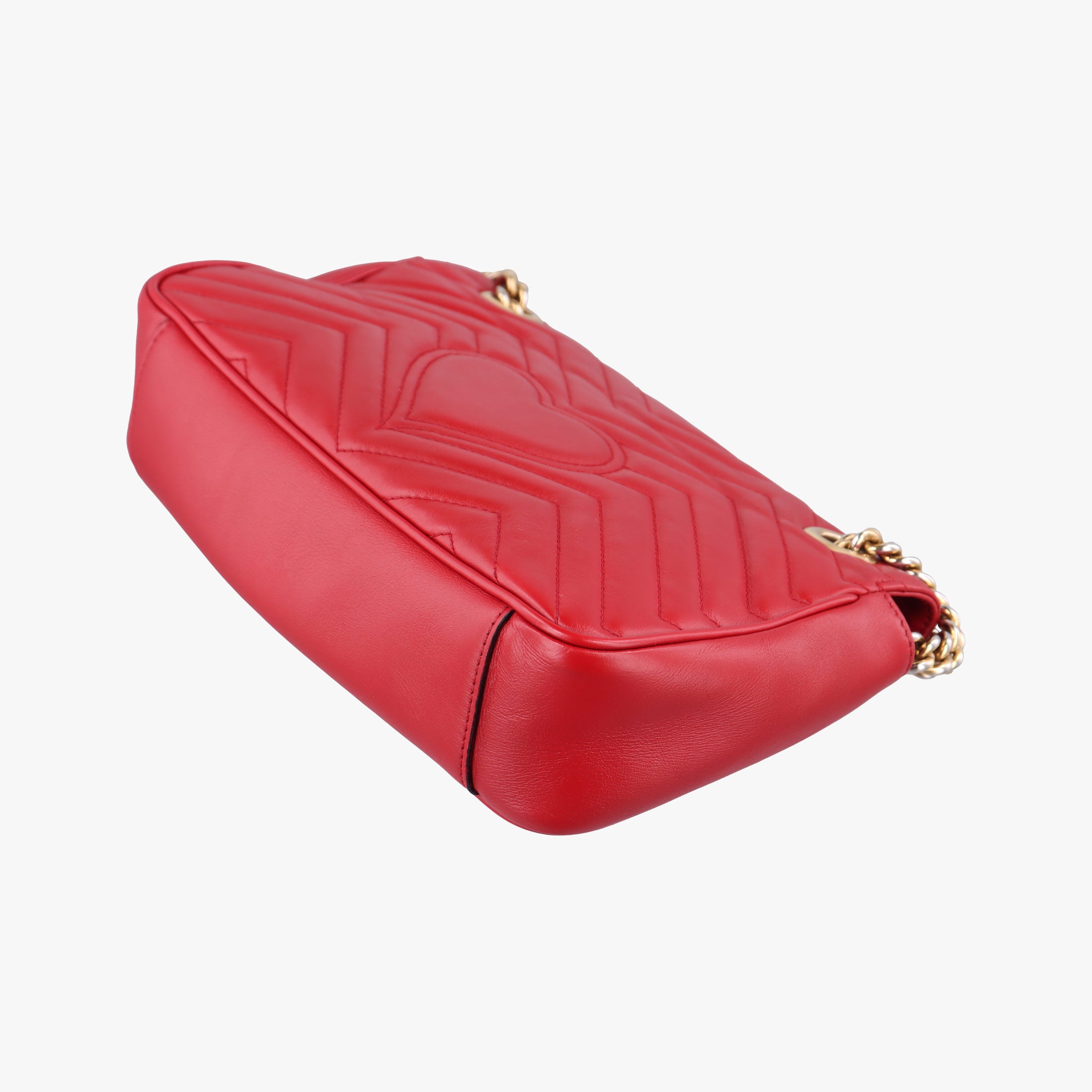 Pre-owned Gucci GG Marmont Red Leather 443497 shoulderbag | stylenewstar