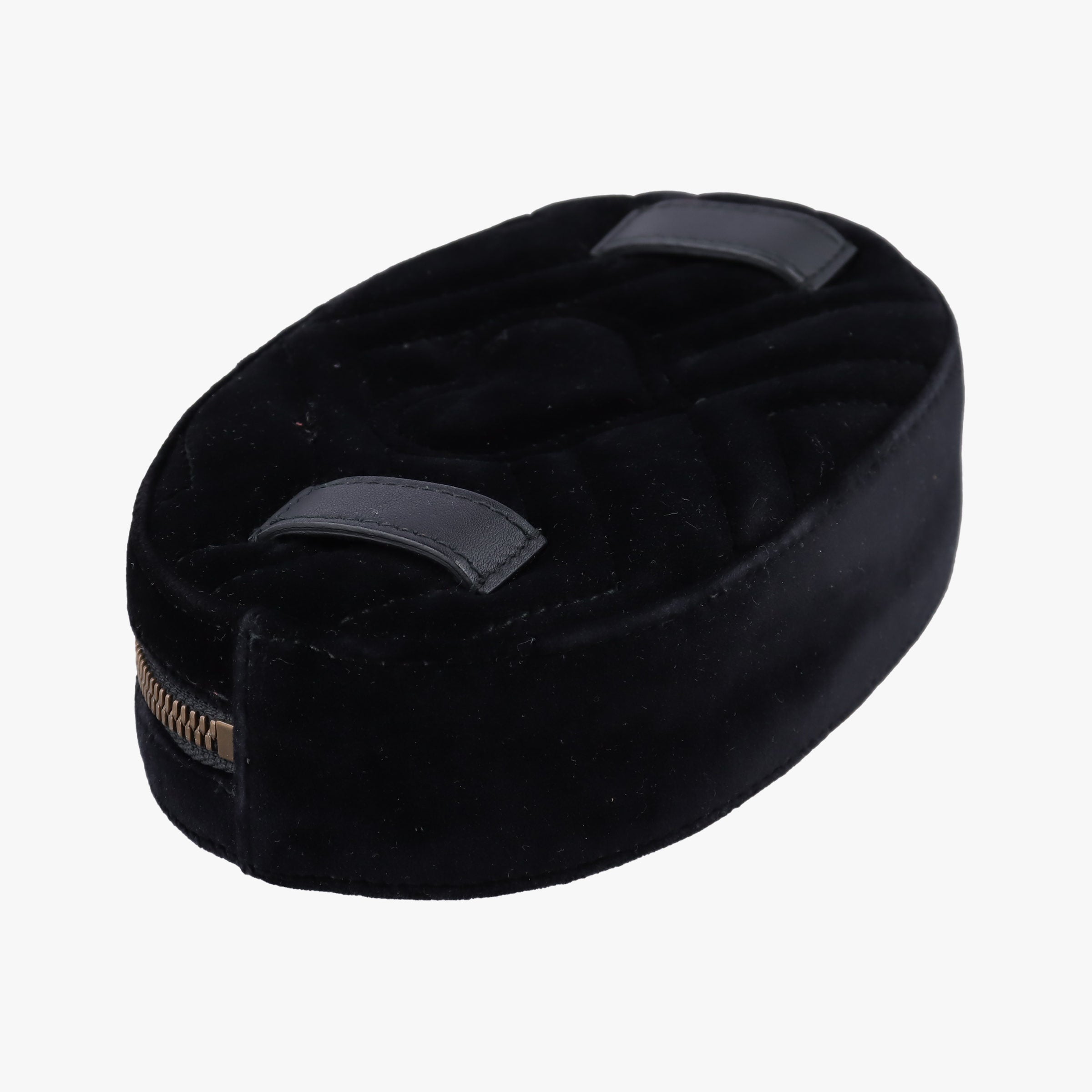 Pre-owned Gucci GG Marmont Black velour 476434 bum bag/waist bag | stylenewstar