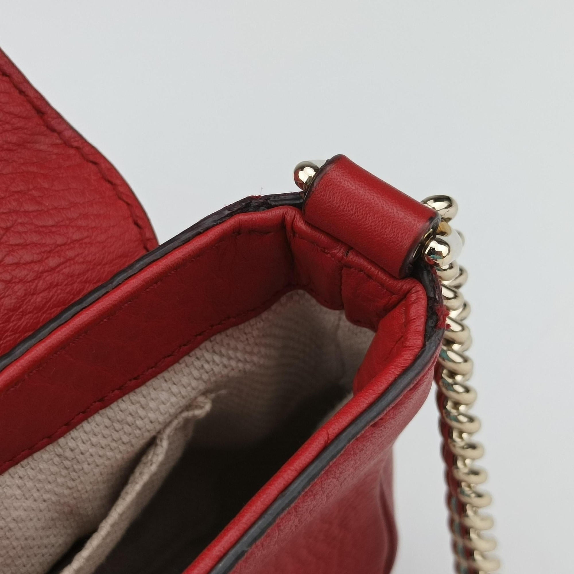Secondhand Gucci Soho Red Leather 323190 shoulderbag | stylenewstar