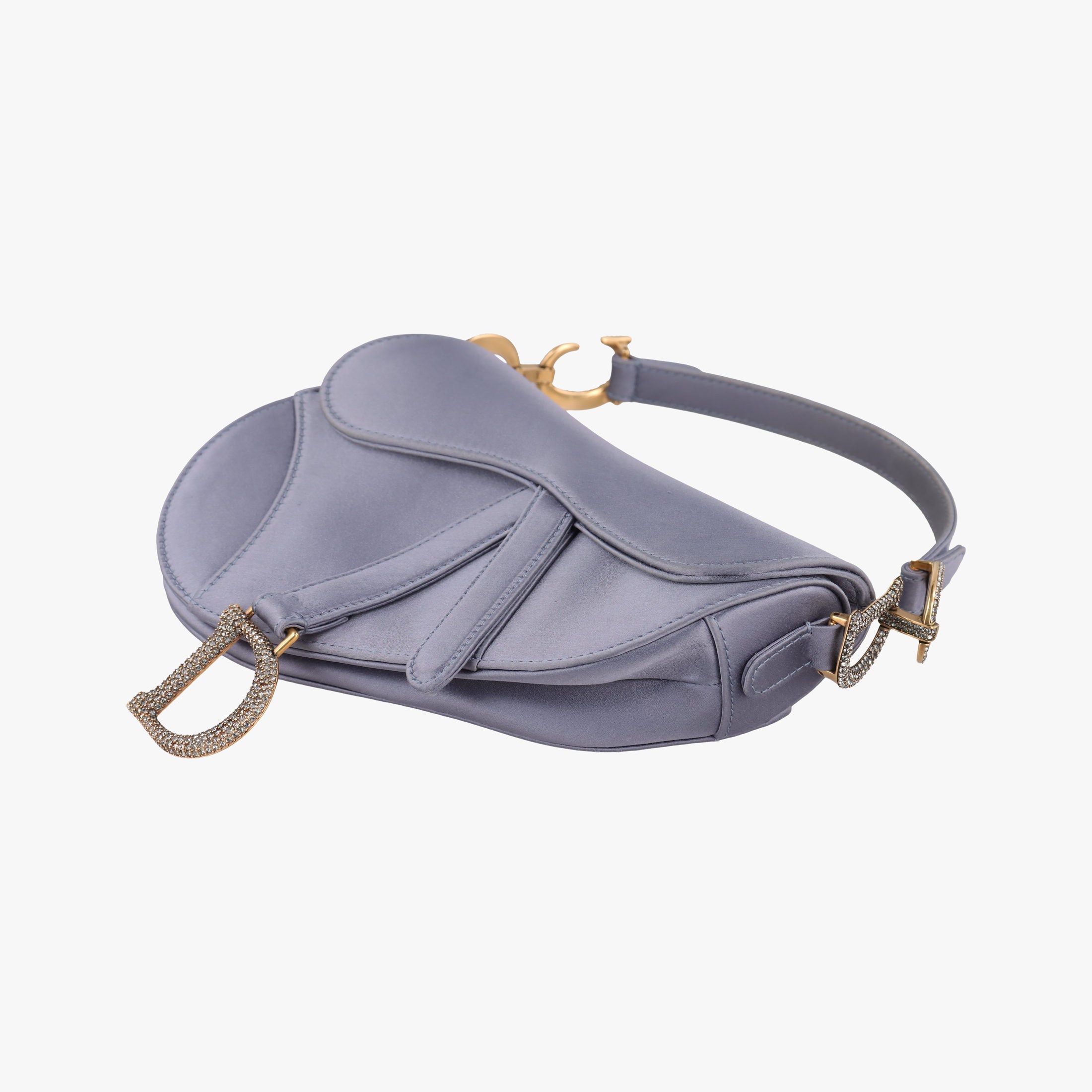 Pre-owned Christian Dior Saddle Purple silk  handbag | stylenewstar