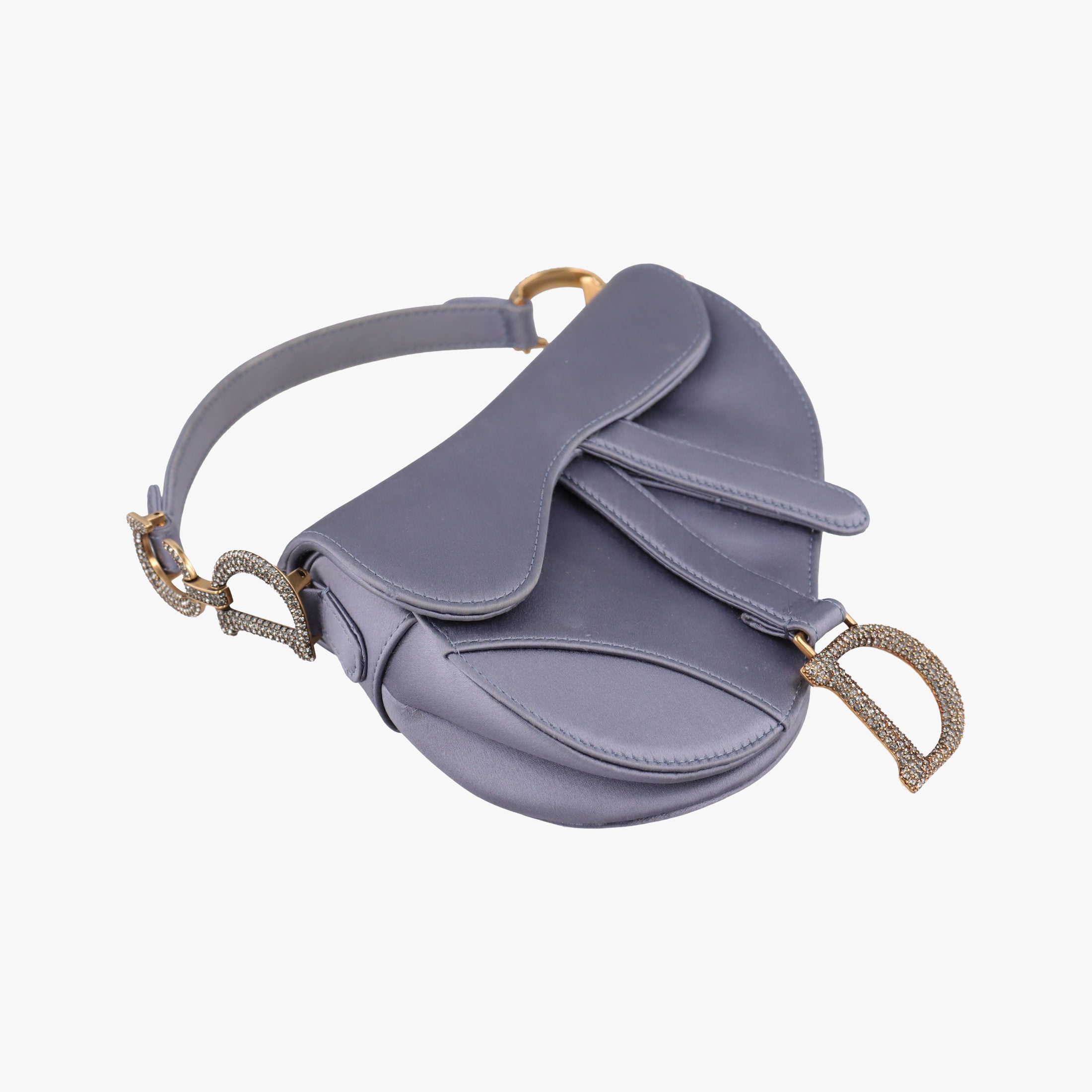 Pre-owned Christian Dior Saddle Purple silk  handbag | stylenewstar