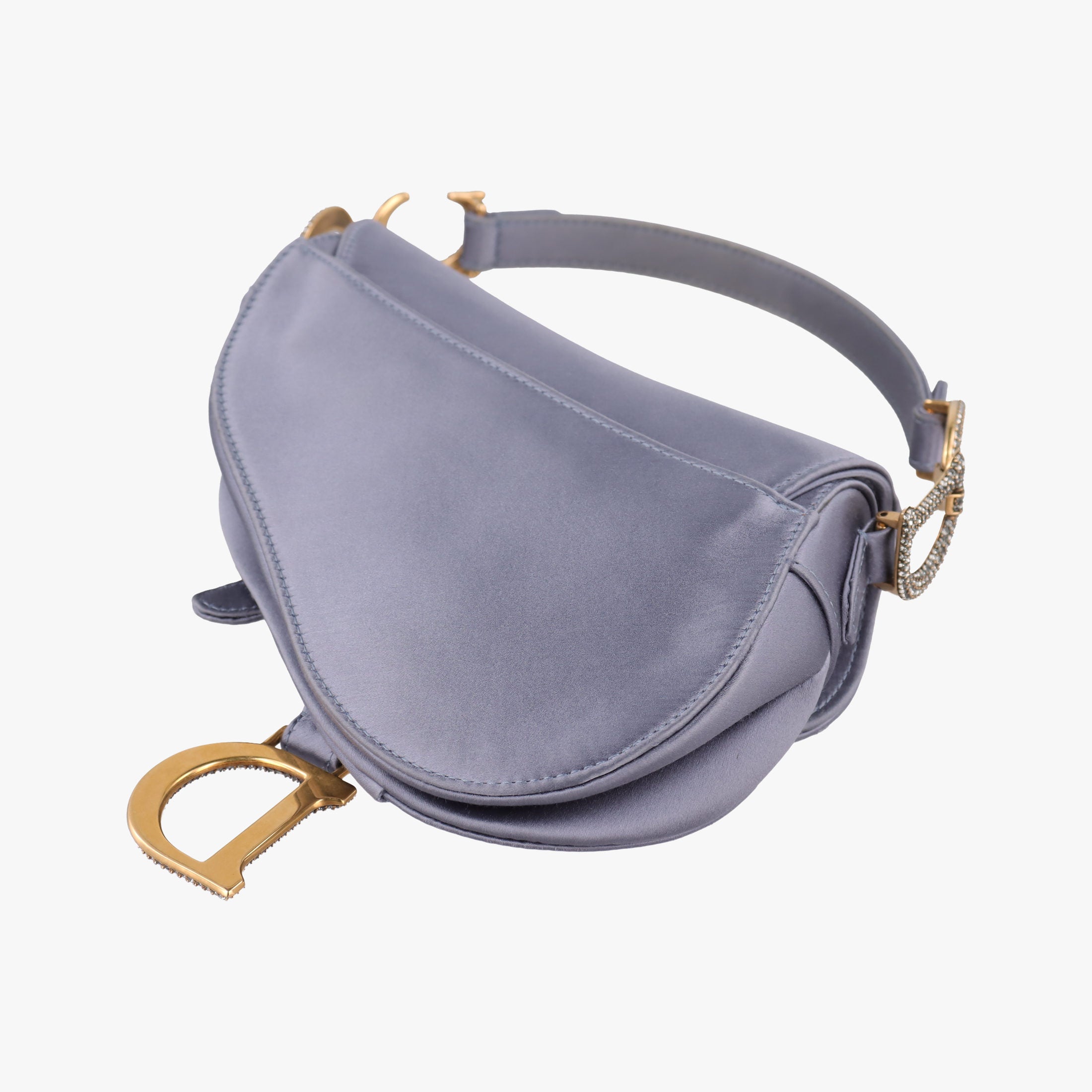 Pre-owned Christian Dior Saddle Purple silk  handbag | stylenewstar