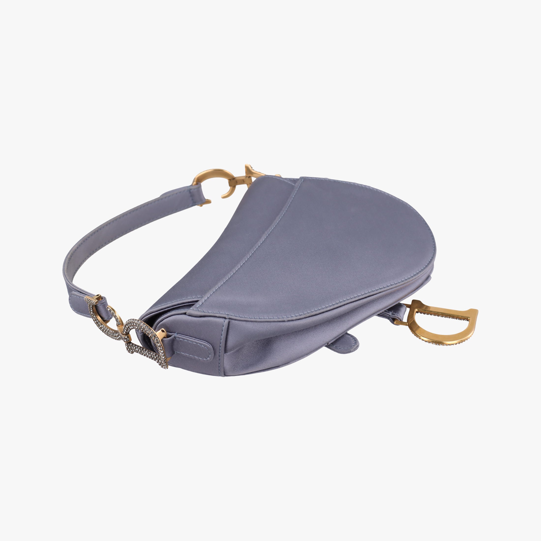 Pre-owned Christian Dior Saddle Purple silk  handbag | stylenewstar