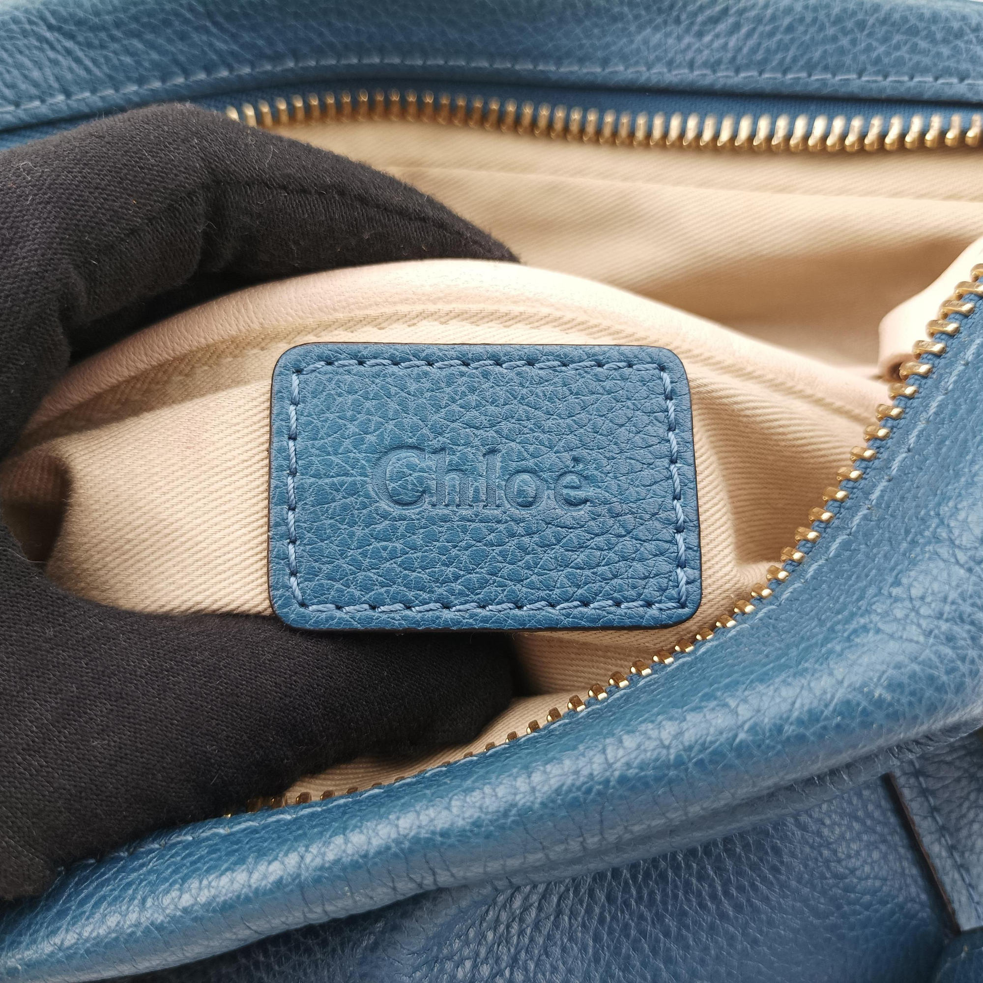 Pre-owned Chloe Paraty Blue Leather  shoulderbag | stylenewstar