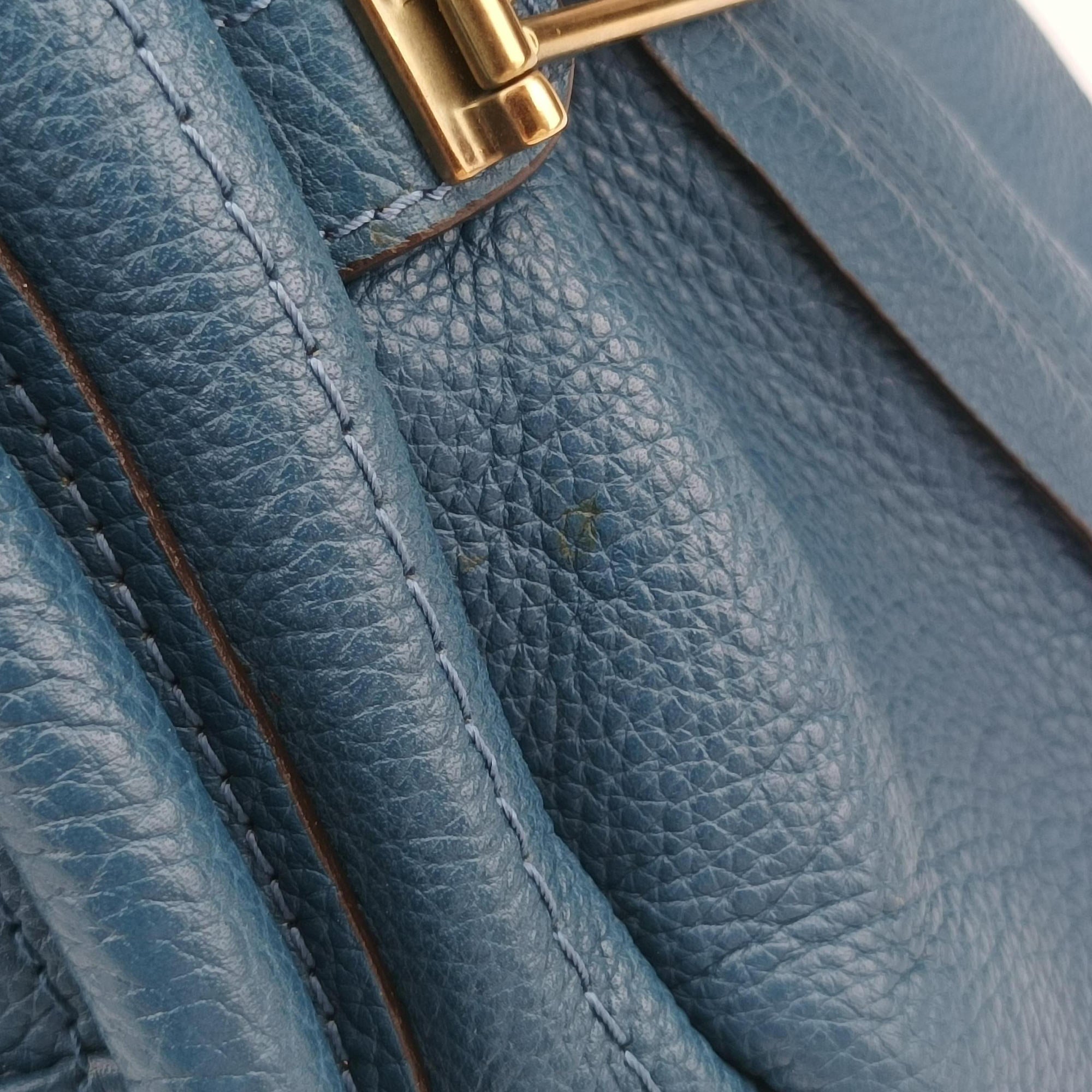 Pre-owned Chloe Paraty Blue Leather  shoulderbag | stylenewstar
