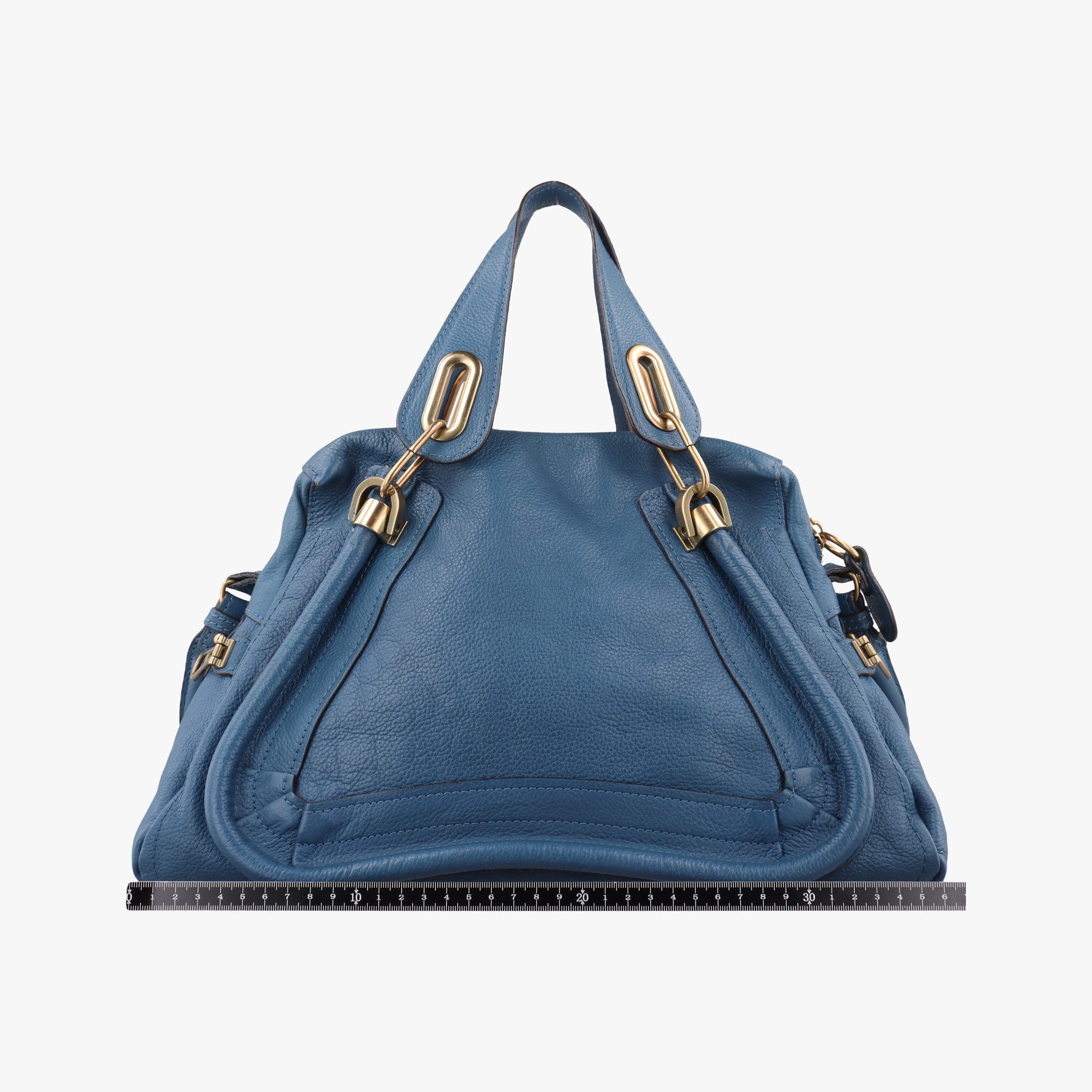 Pre-owned Chloe Paraty Blue Leather  shoulderbag | stylenewstar