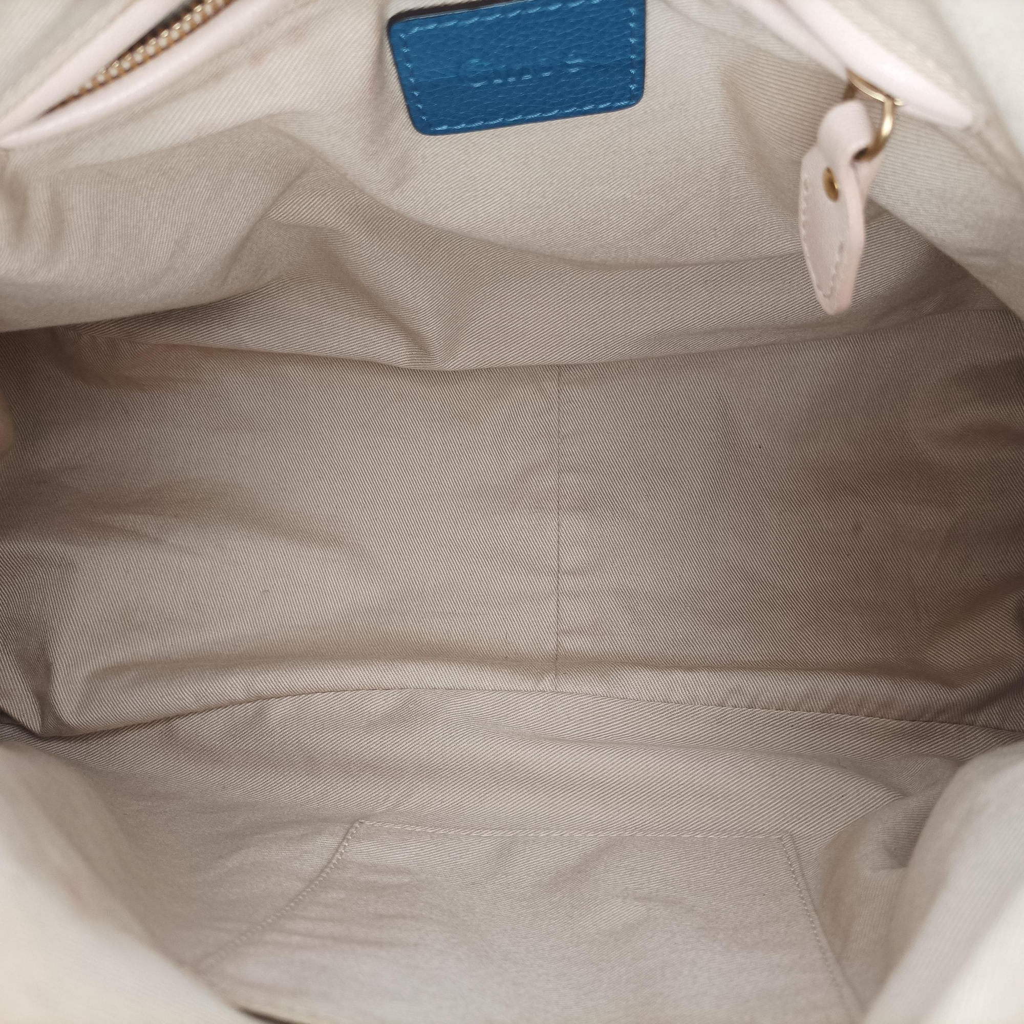 Pre-owned Chloe Paraty Blue Leather  shoulderbag | stylenewstar