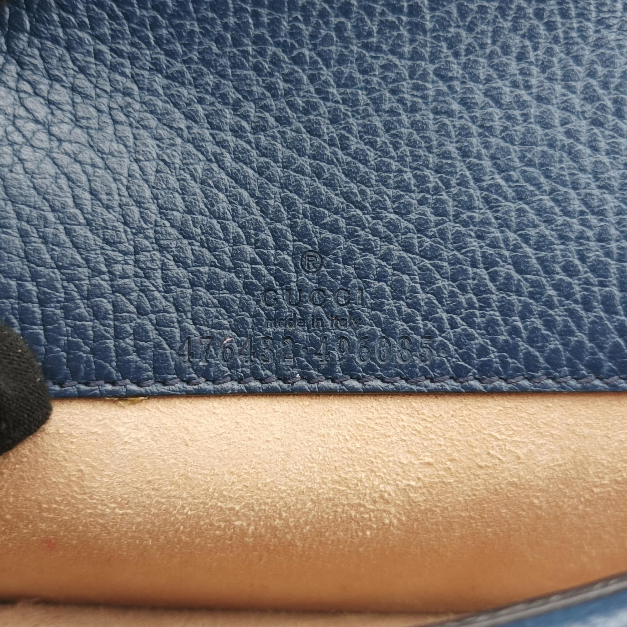 Pre-owned Gucci Dionysus Blue Leather 476432 shoulderbag | stylenewstar
