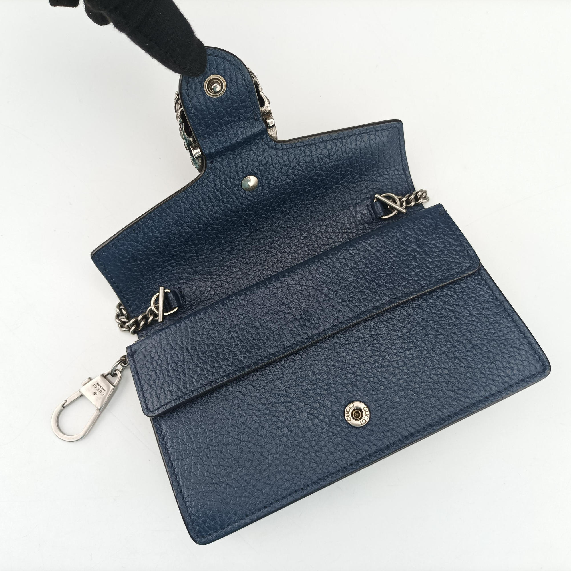 Pre-owned Gucci Dionysus Blue Leather 476432 shoulderbag | stylenewstar