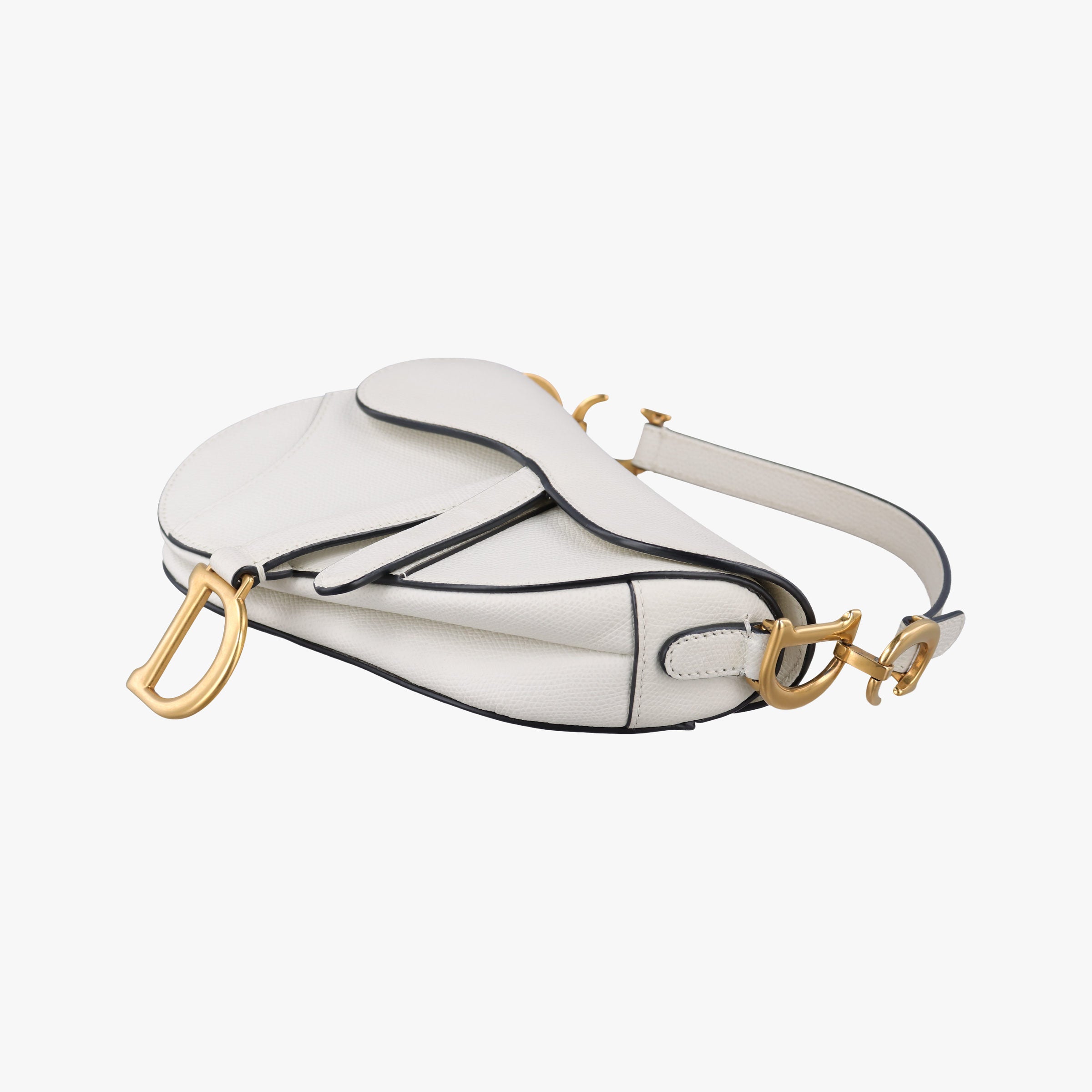 Pre-owned Christian Dior Saddle White Leather  handbag | stylenewstar