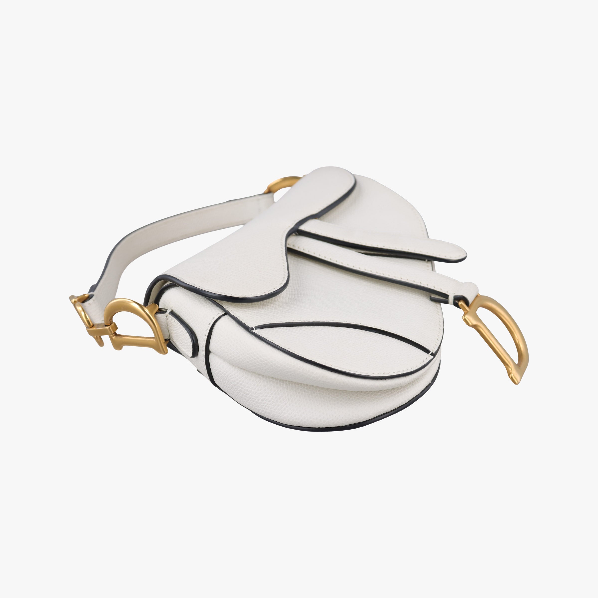 Pre-owned Christian Dior Saddle White Leather  handbag | stylenewstar