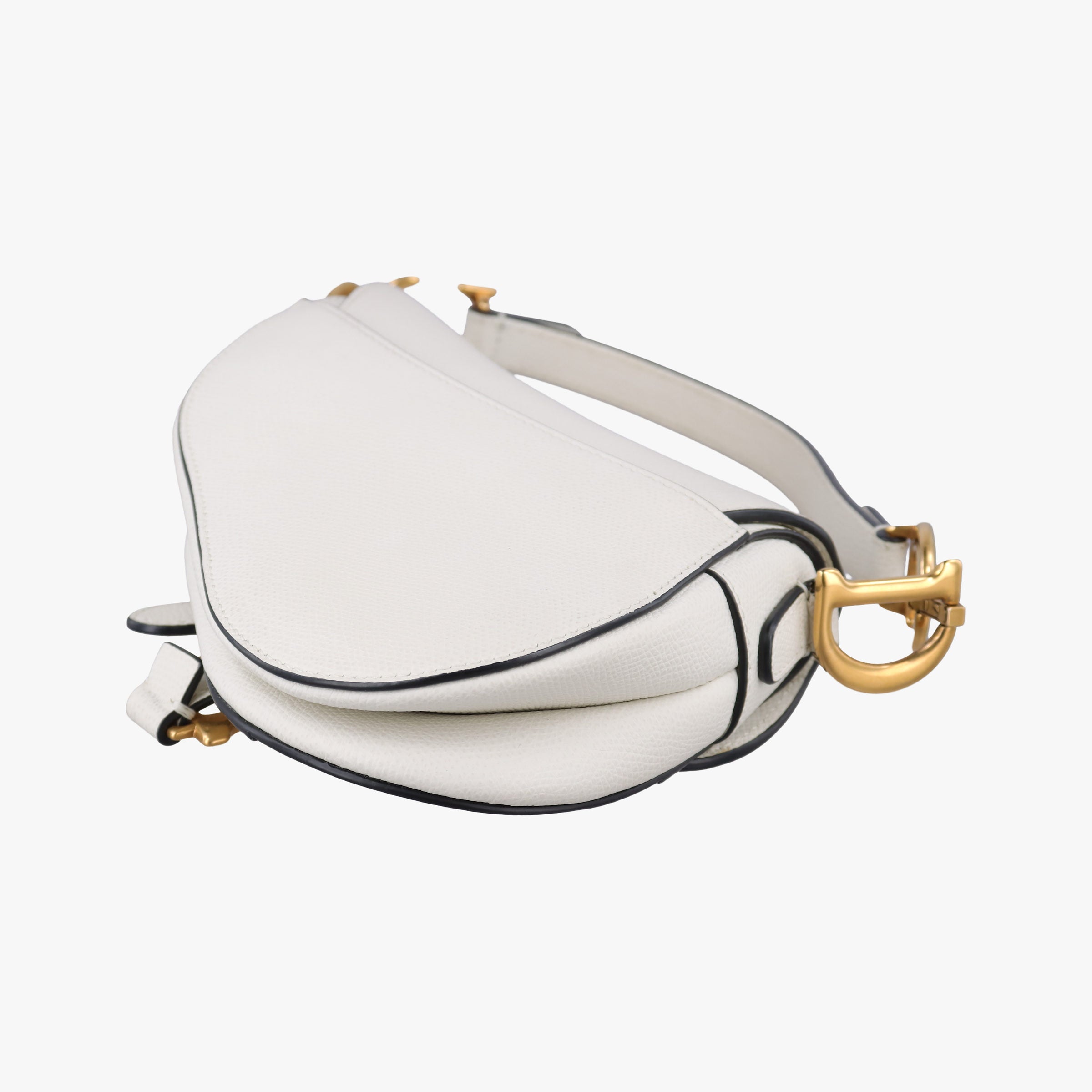 Pre-owned Christian Dior Saddle White Leather  handbag | stylenewstar