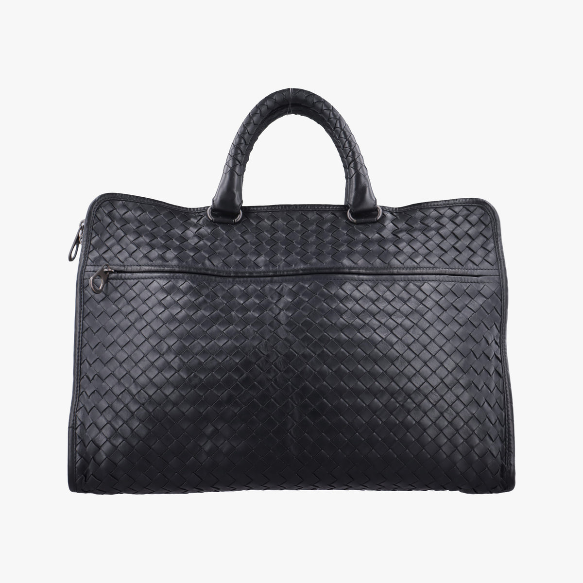 Pre-owned Bottega Veneta Intrecciato Black lambskin  handbag | stylenewstar