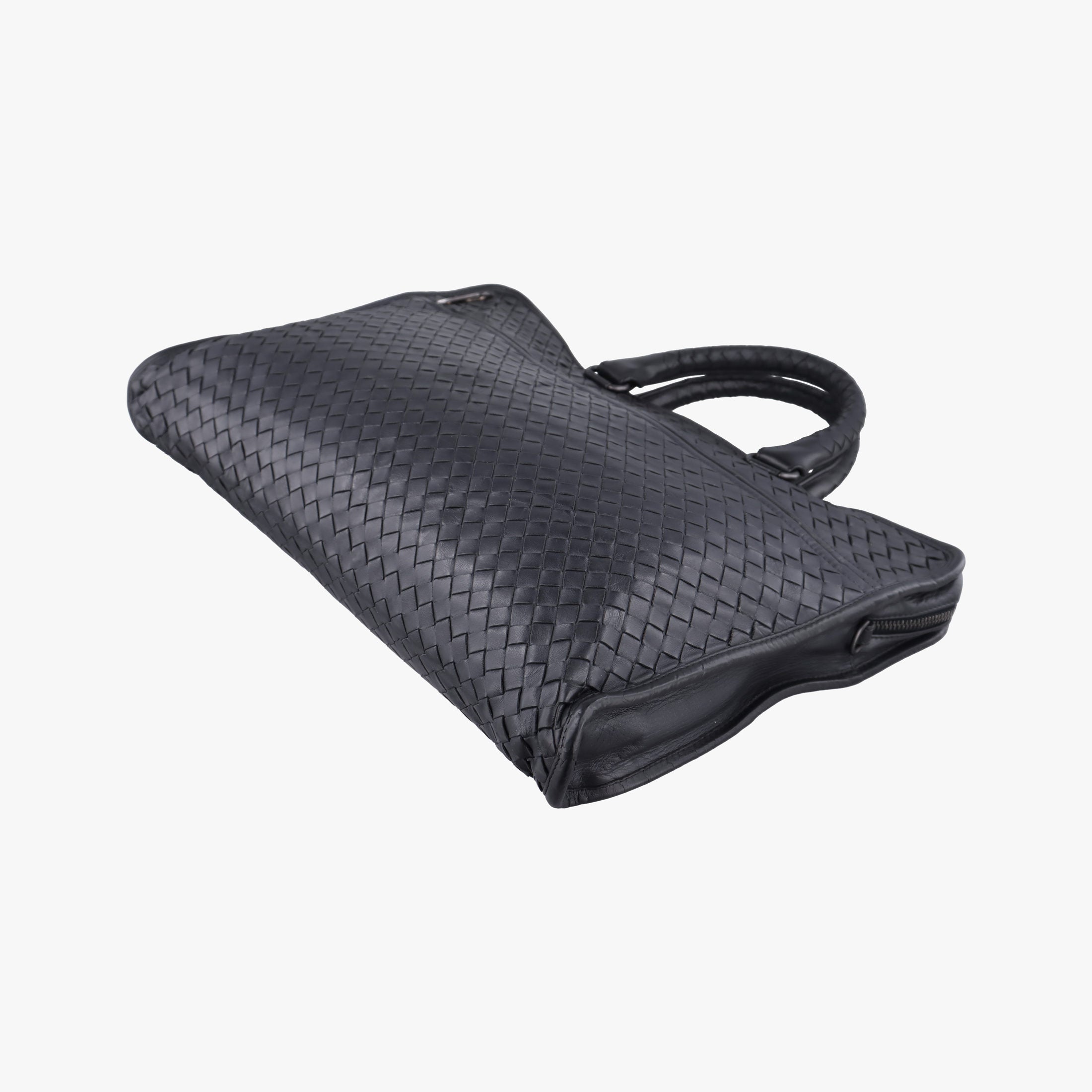 Pre-owned Bottega Veneta Intrecciato Black lambskin  handbag | stylenewstar