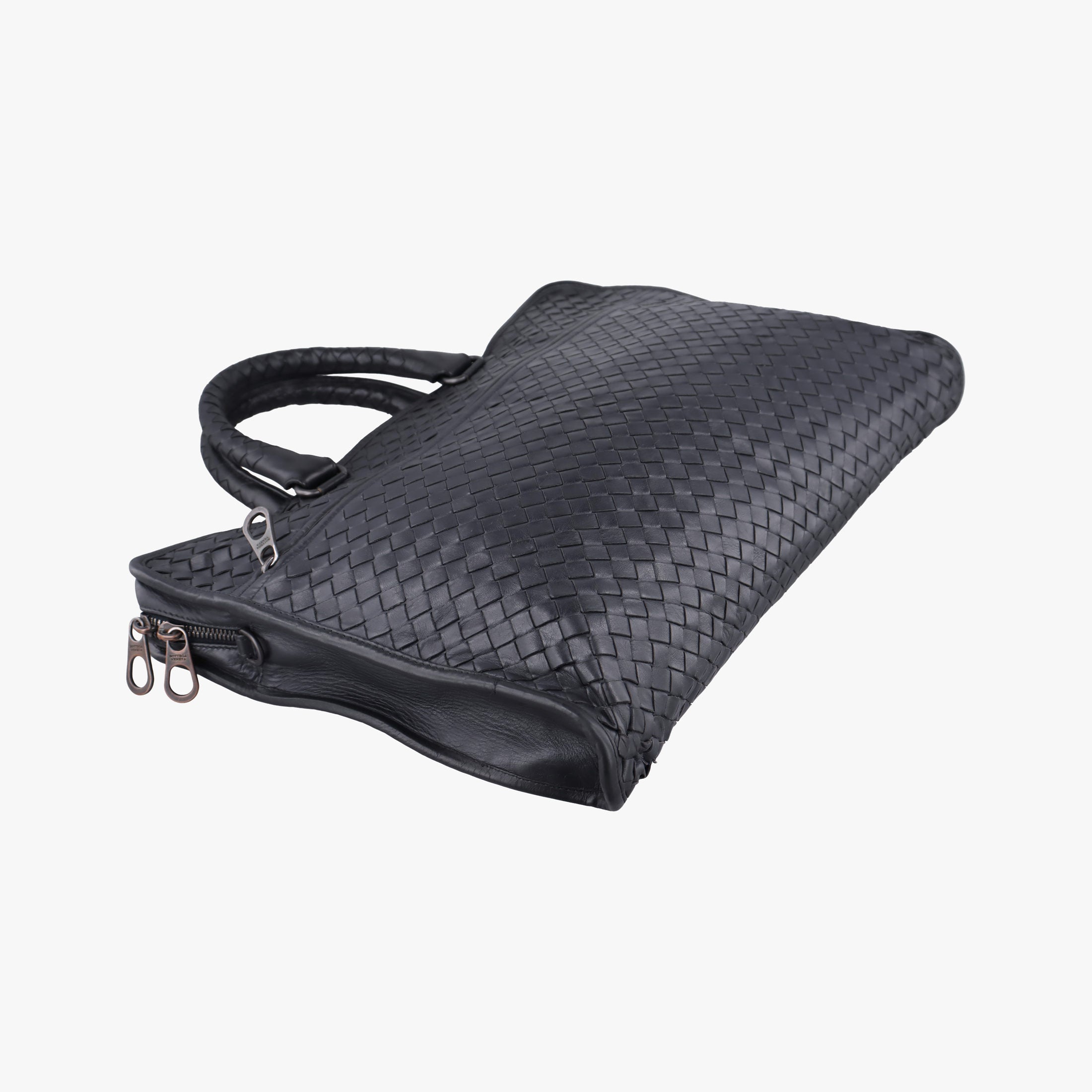 Pre-owned Bottega Veneta Intrecciato Black lambskin  handbag | stylenewstar