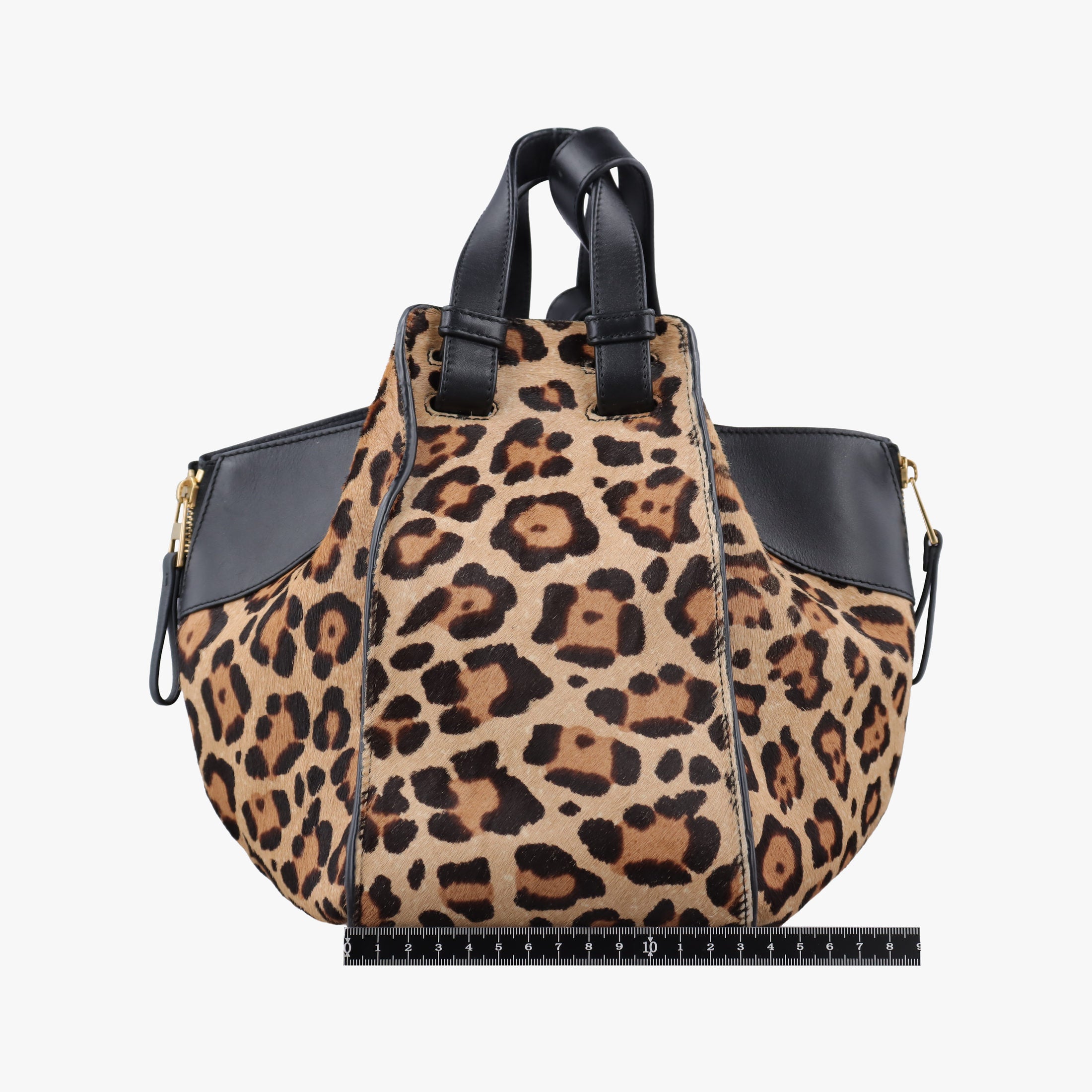 Pre-owned Loewe Hammock Brown x Multicolour ponyhair  shoulderbag | stylenewstar