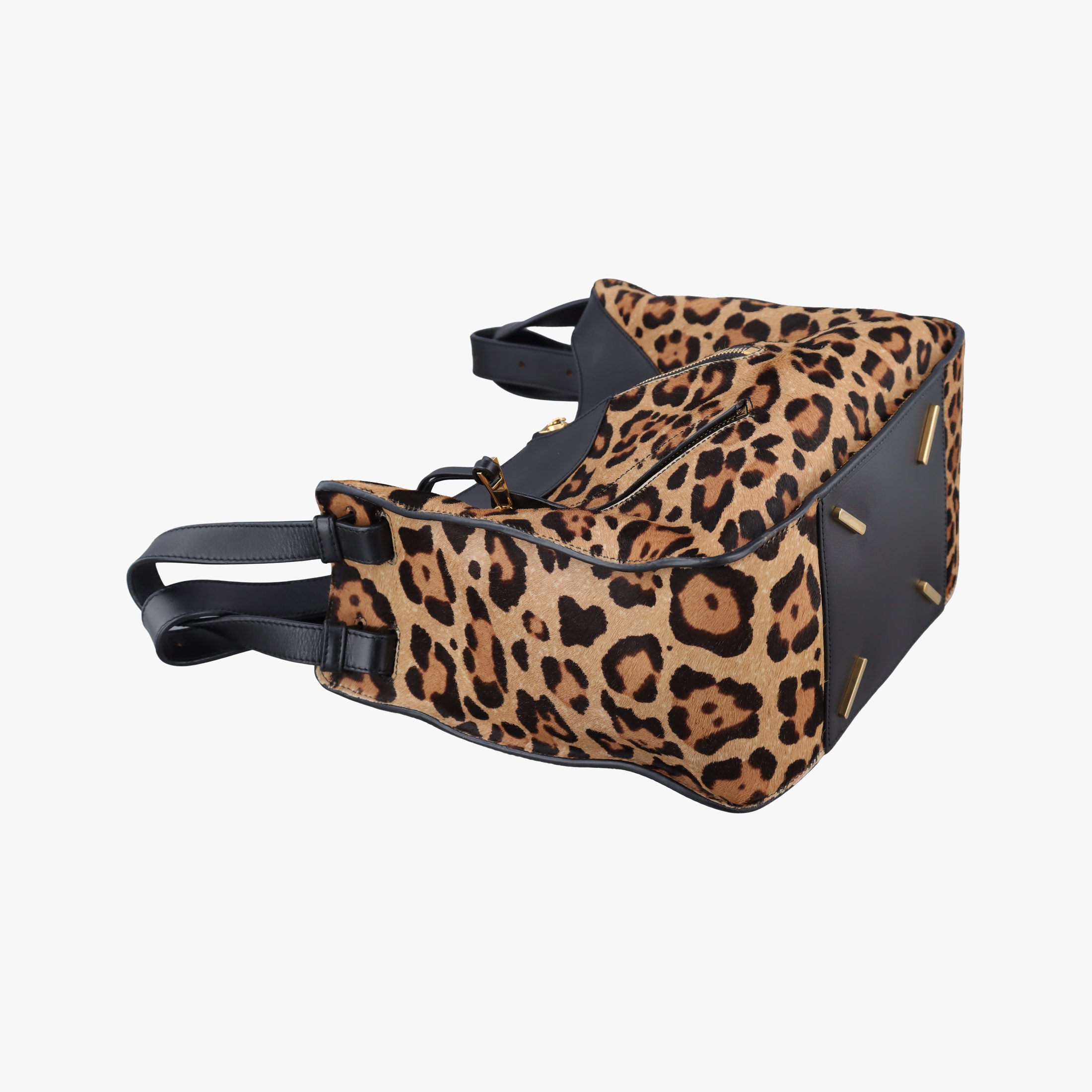 Pre-owned Loewe Hammock Brown x Multicolour ponyhair  shoulderbag | stylenewstar