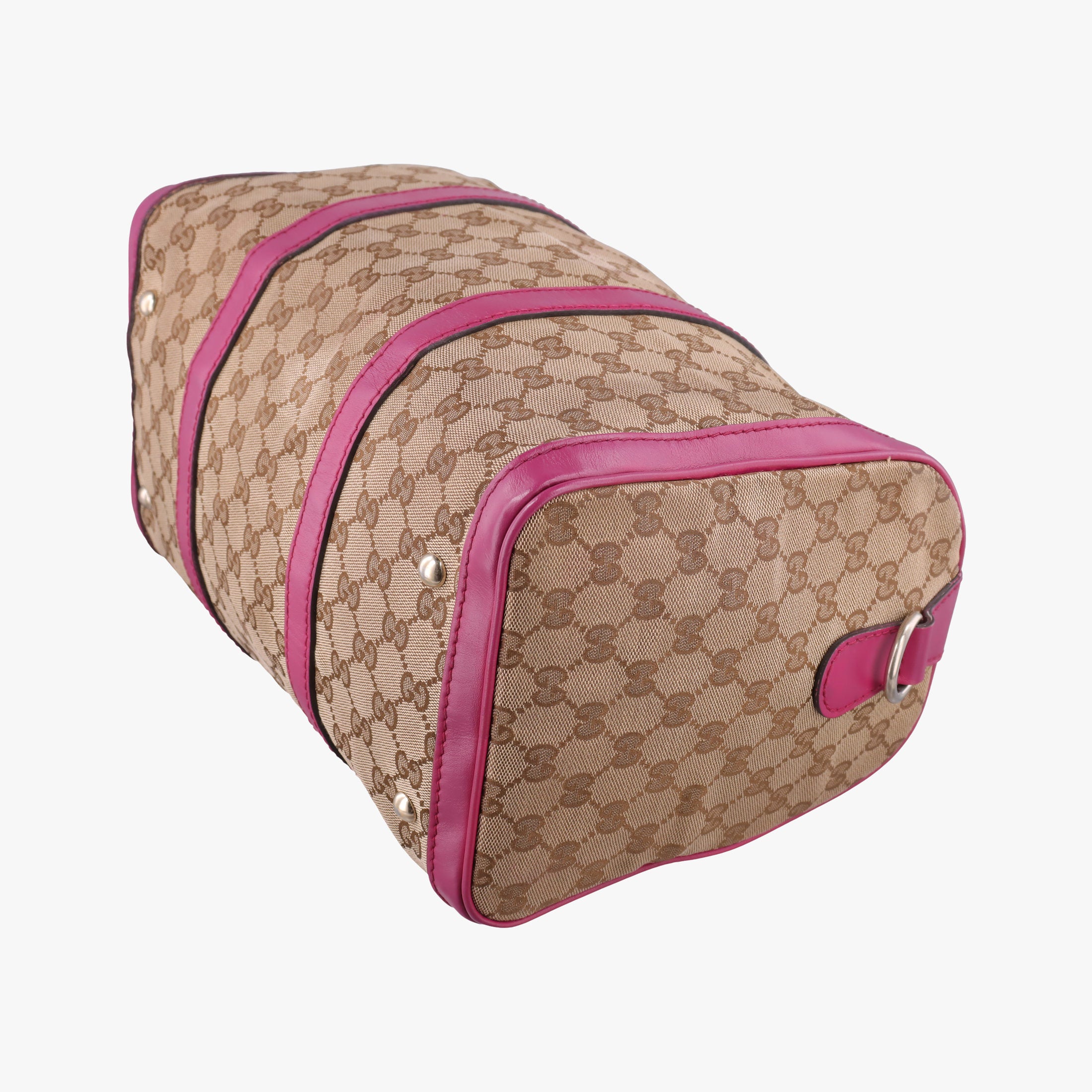 Pre-owned Gucci Sherry Line beige×rose Canvas×Leather 247205 shoulderbag | stylenewstar