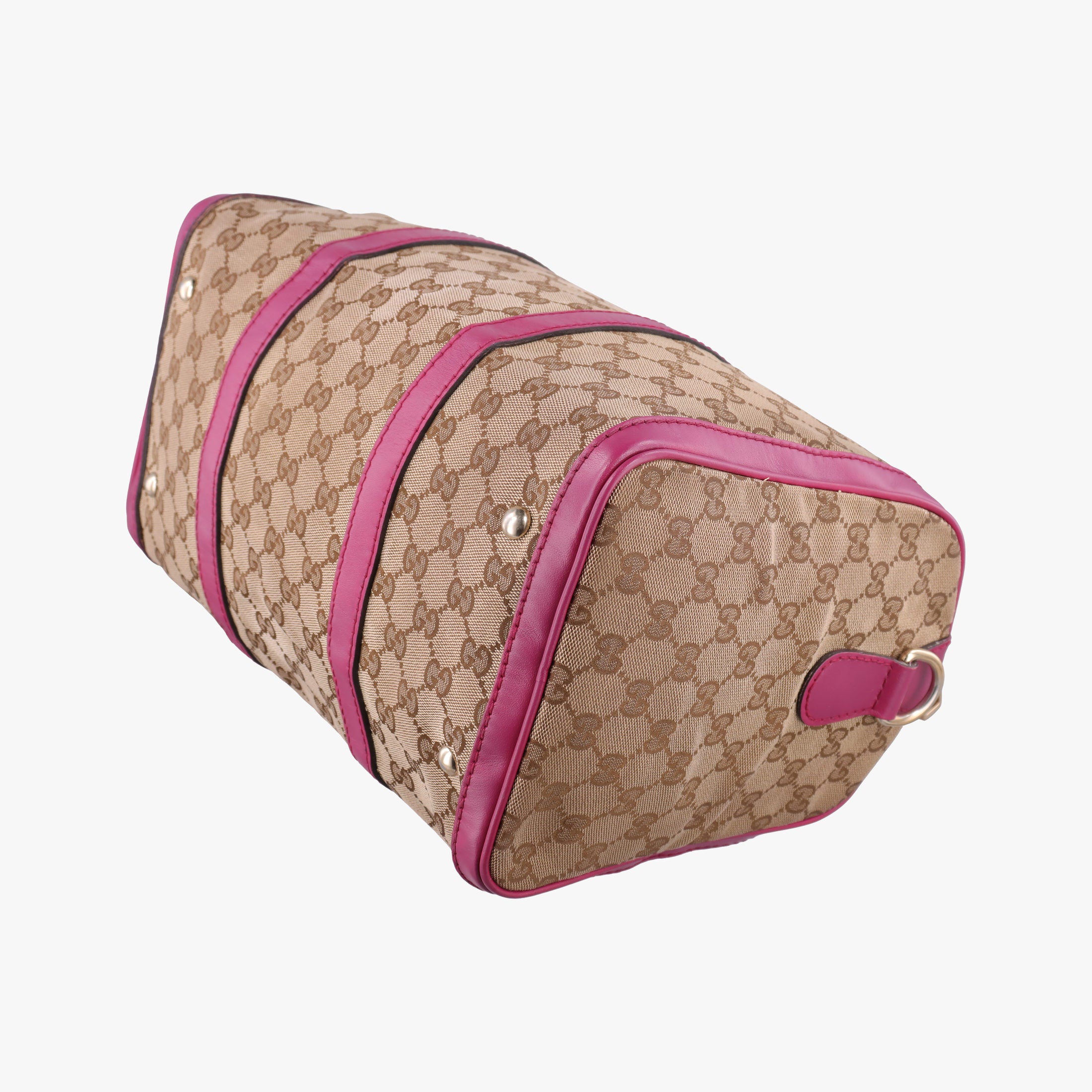 Pre-owned Gucci Sherry Line beige×rose Canvas×Leather 247205 shoulderbag | stylenewstar