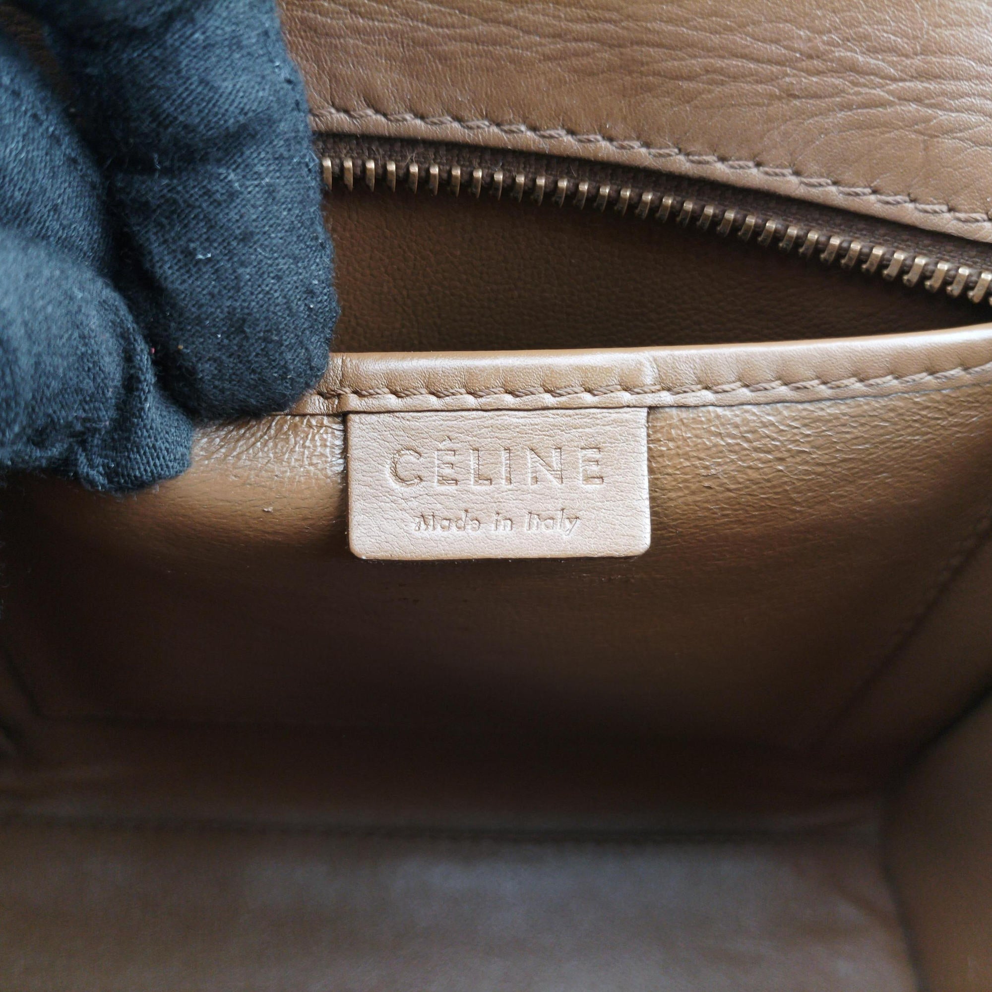 Secondhand Celine luggage nano shopper Black× burgundy ×Brown Leather  shoulderbag | stylenewstar