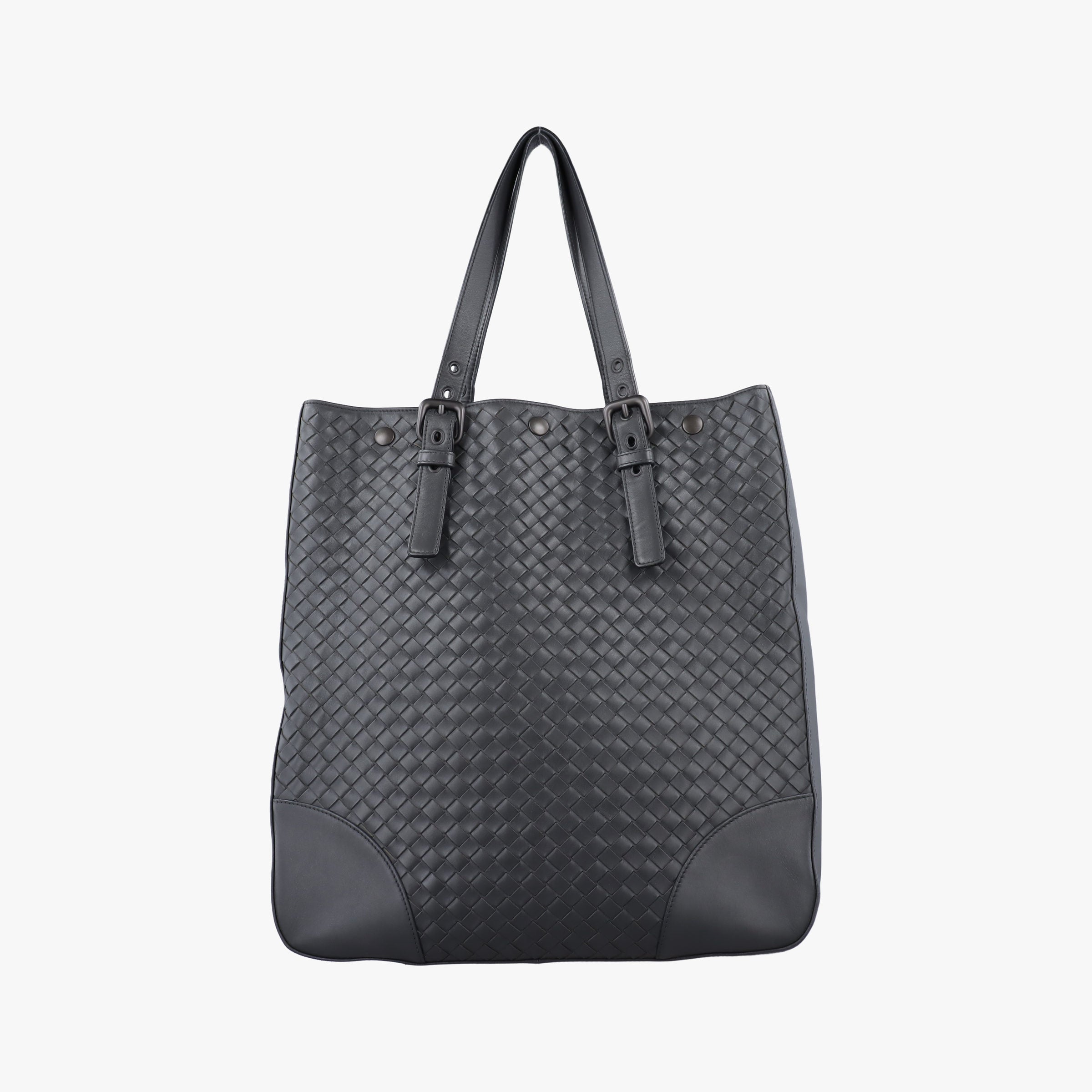 Pre-owned Bottega Veneta Intrecciato Shopper Acatl Grey lambskin  handbag | stylenewstar