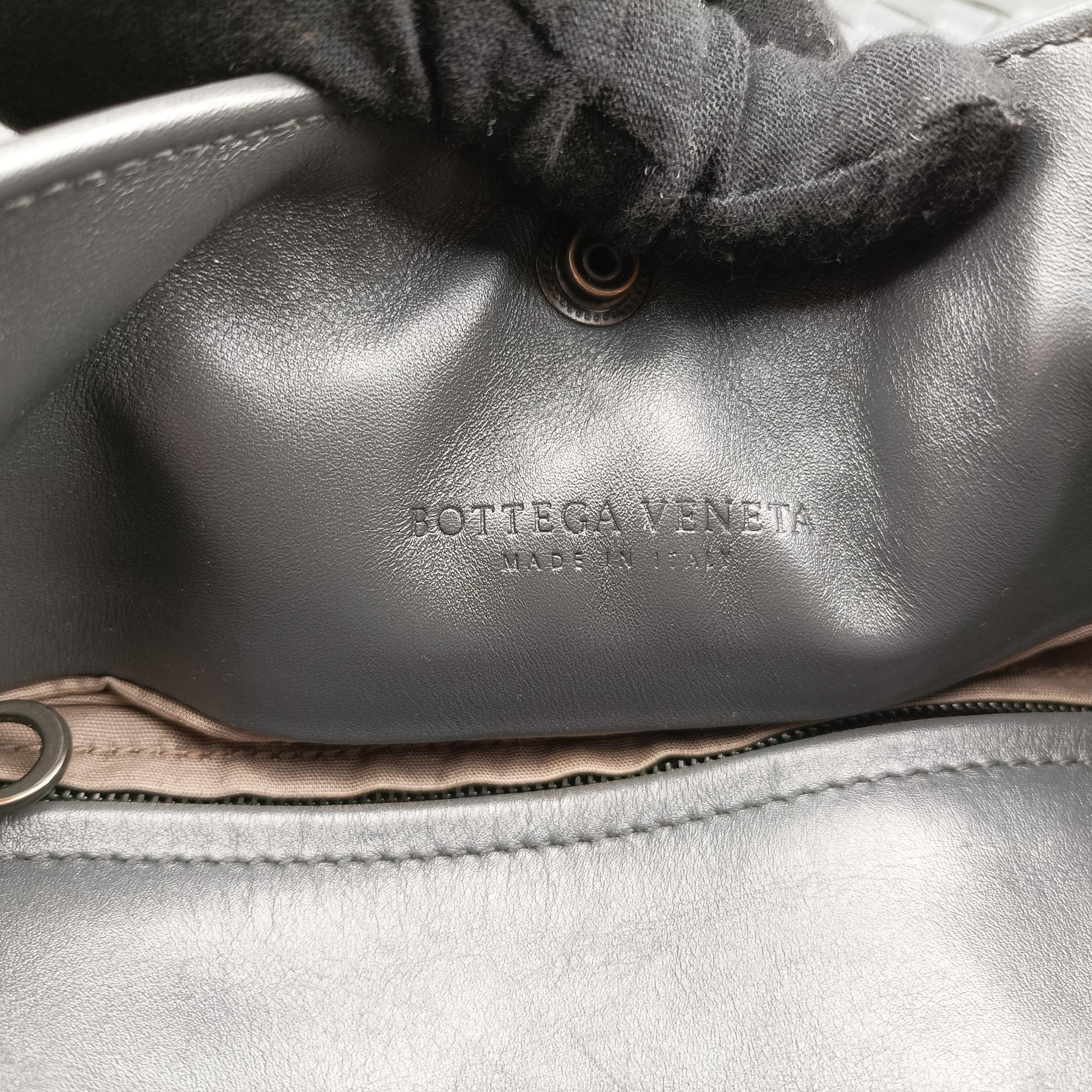 Pre-owned Bottega Veneta Intrecciato Shopper Acatl Grey lambskin  handbag | stylenewstar