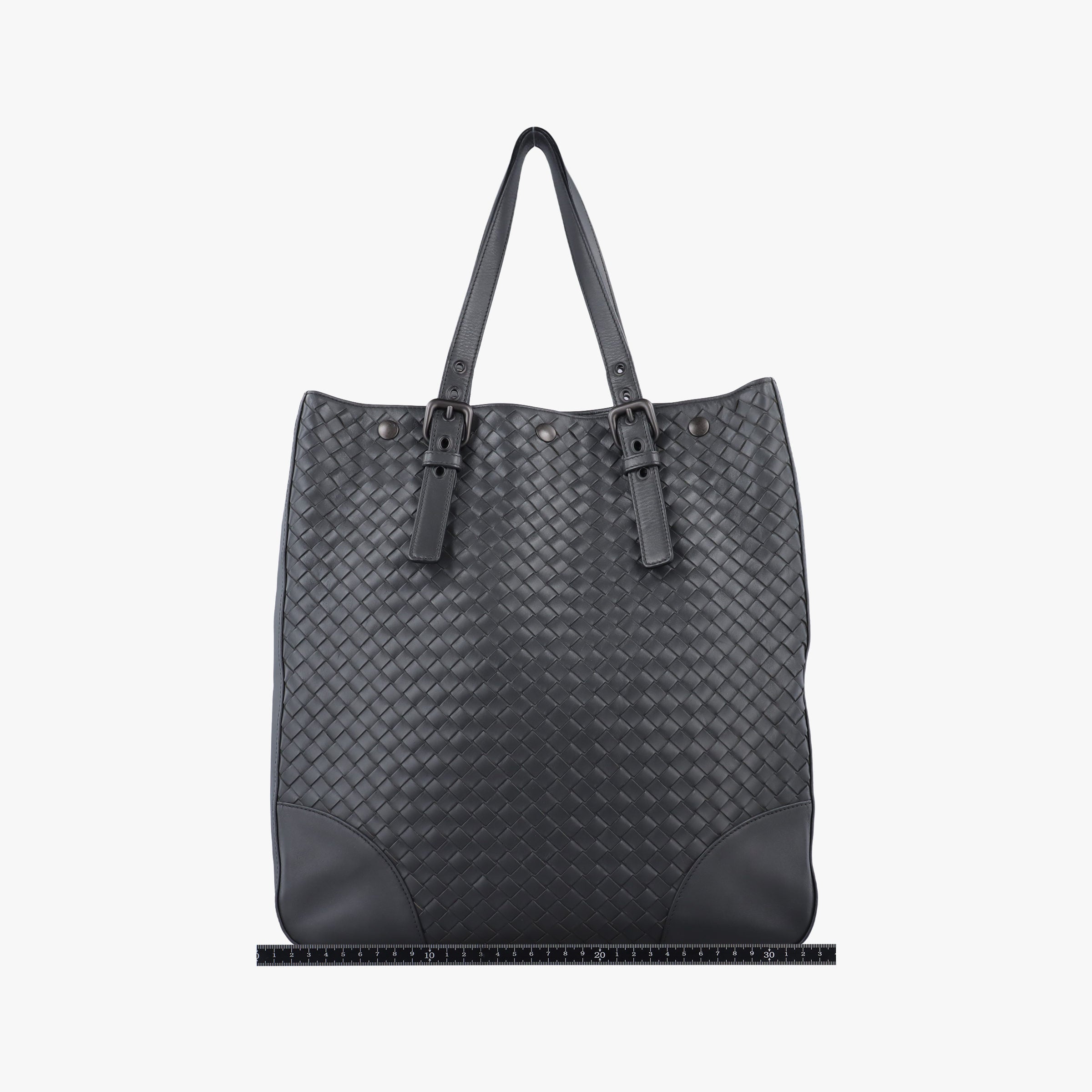 Pre-owned Bottega Veneta Intrecciato Shopper Acatl Grey lambskin  handbag | stylenewstar
