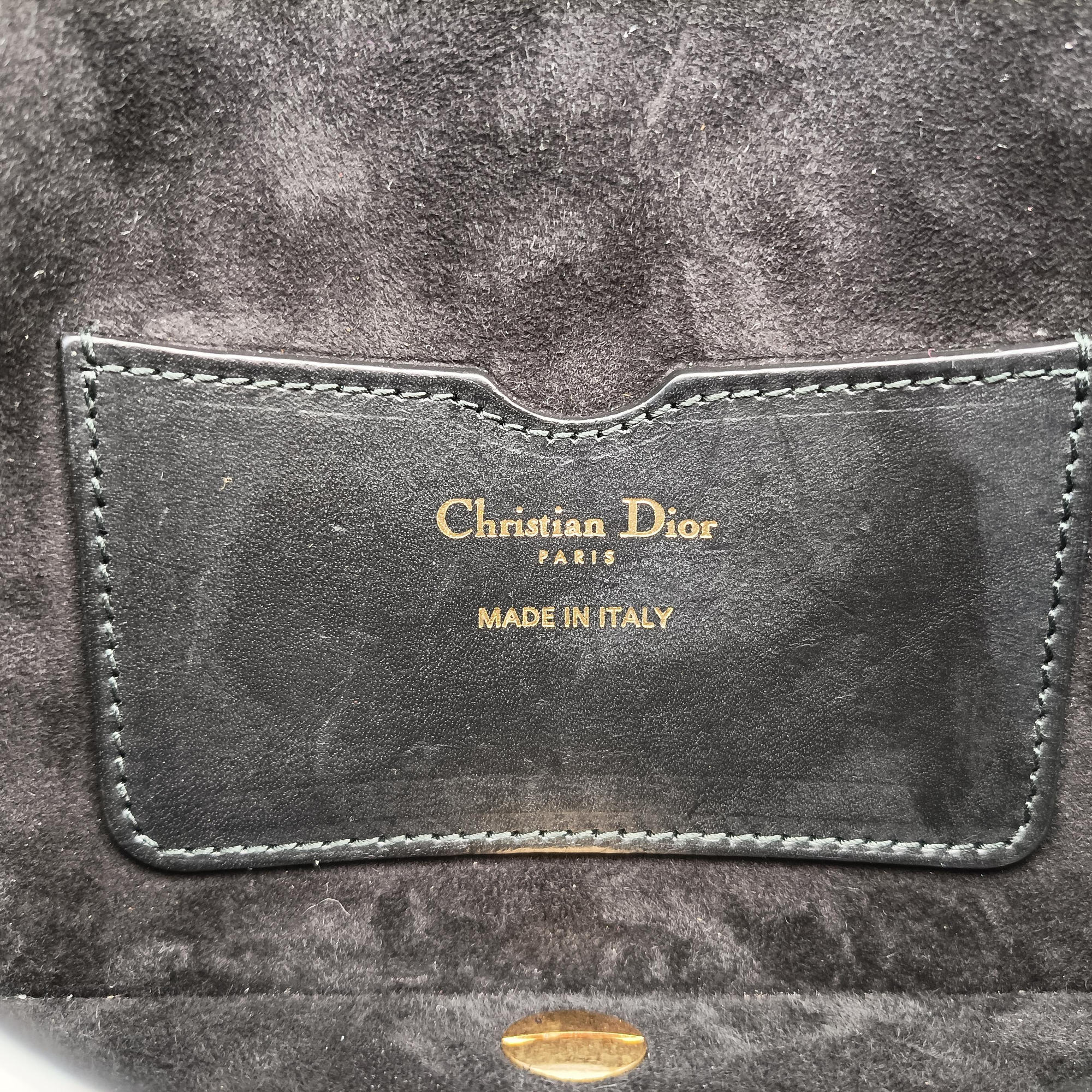 Pre-owned Christian Dior Mini D-Bee Black Leather  shoulderbag | stylenewstar